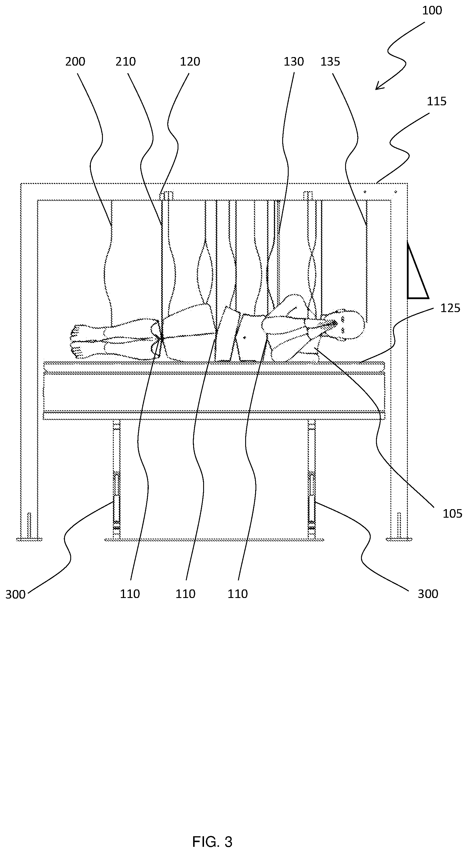 Patent US12504352 Figure 3 – Mattress test manikin-lateral position