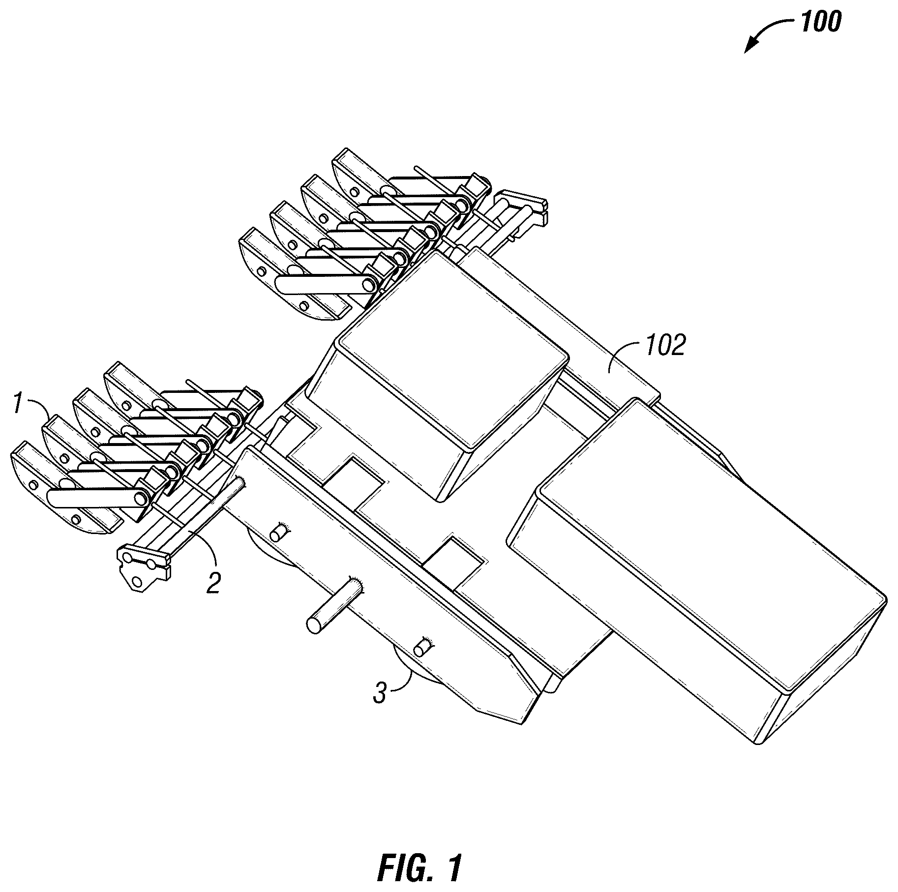 Patent US12504403 Figure 1 – Inspection robot with forward and rearward sensor mount groups