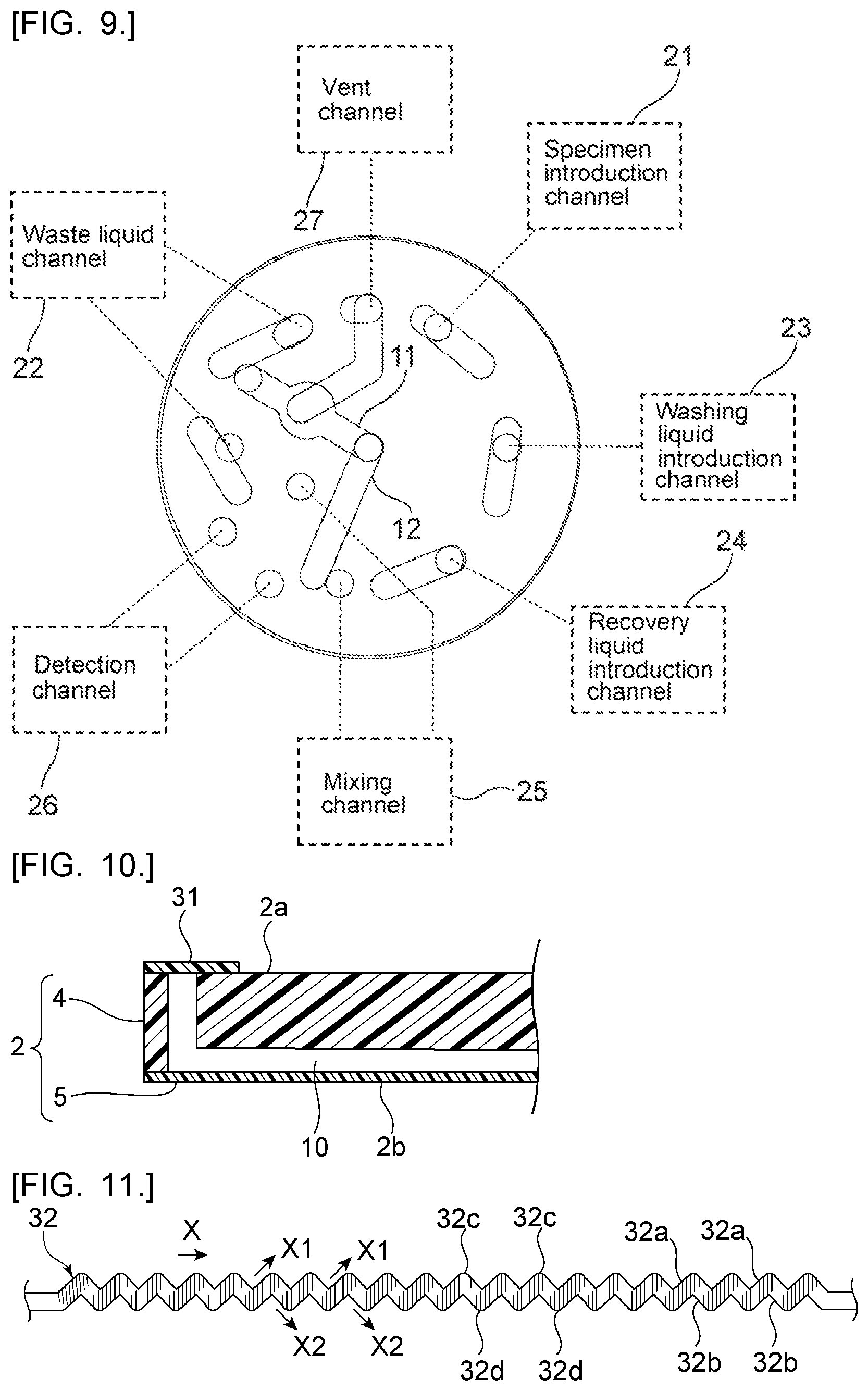 Patent US12504406 Figure 7 – Inspection chip with simplified channel switching structure