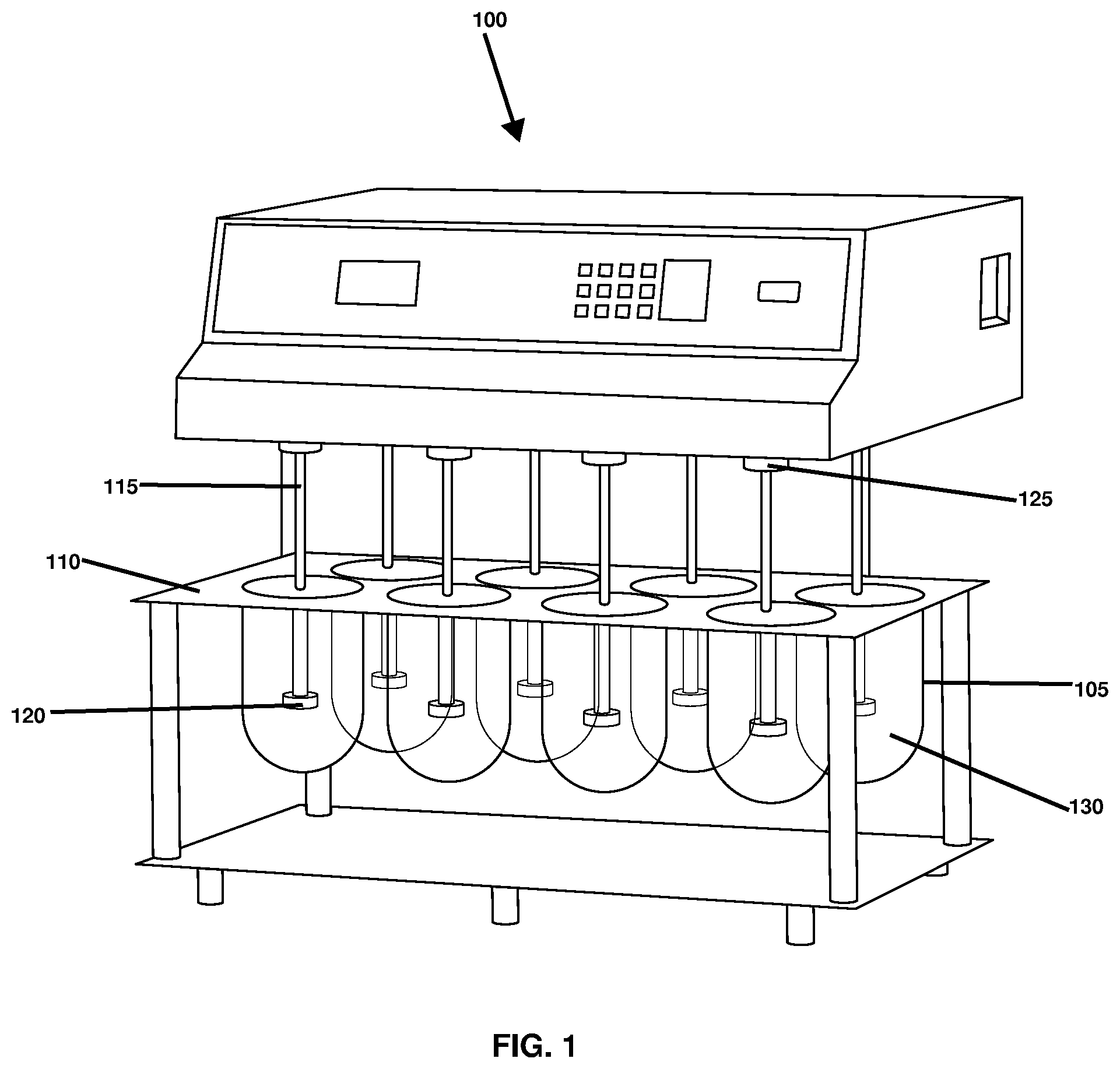 Patent US12504414 — Wireless-communication-enabled dissolution instrument calibration system — Figure 1