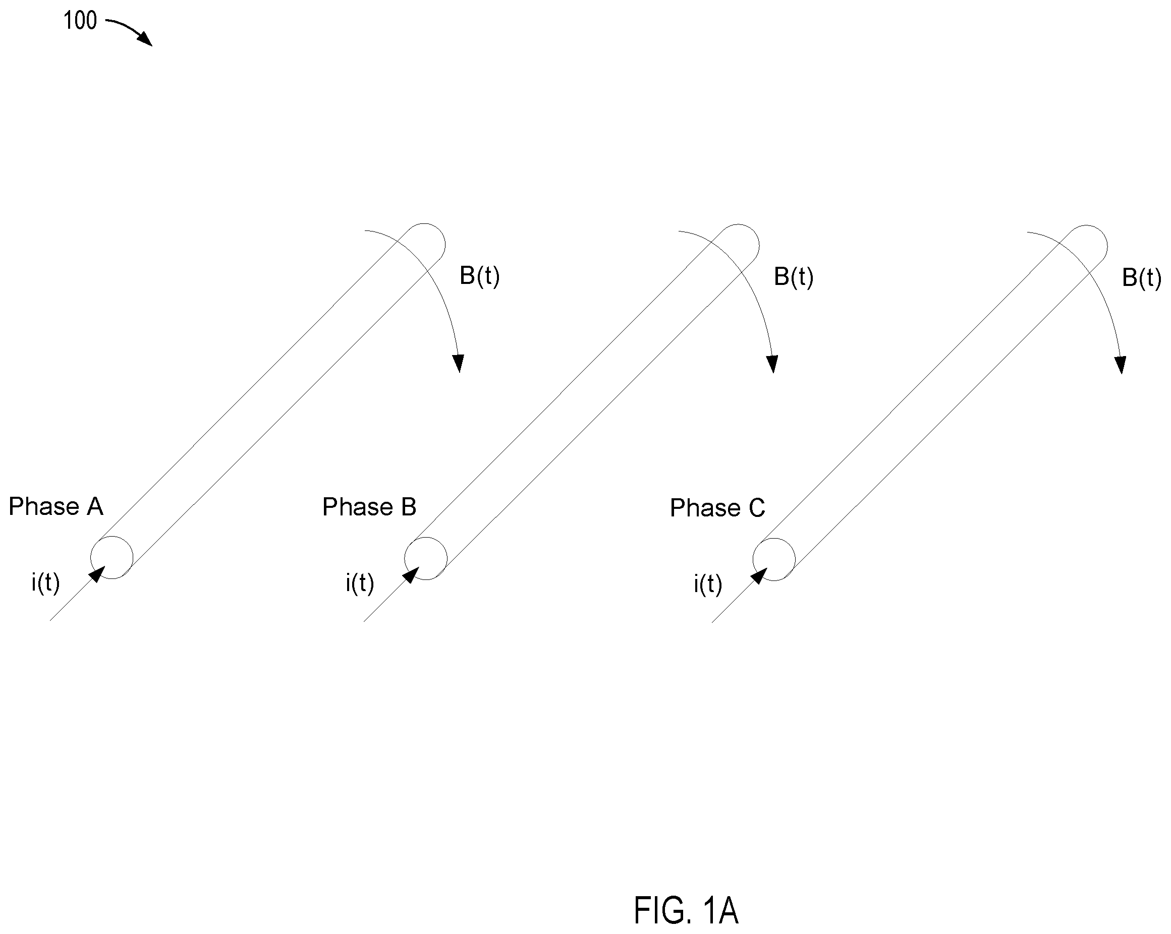 Patent US12504446 Figure 1 – Fault current sensor with adjacent phase fault immunity