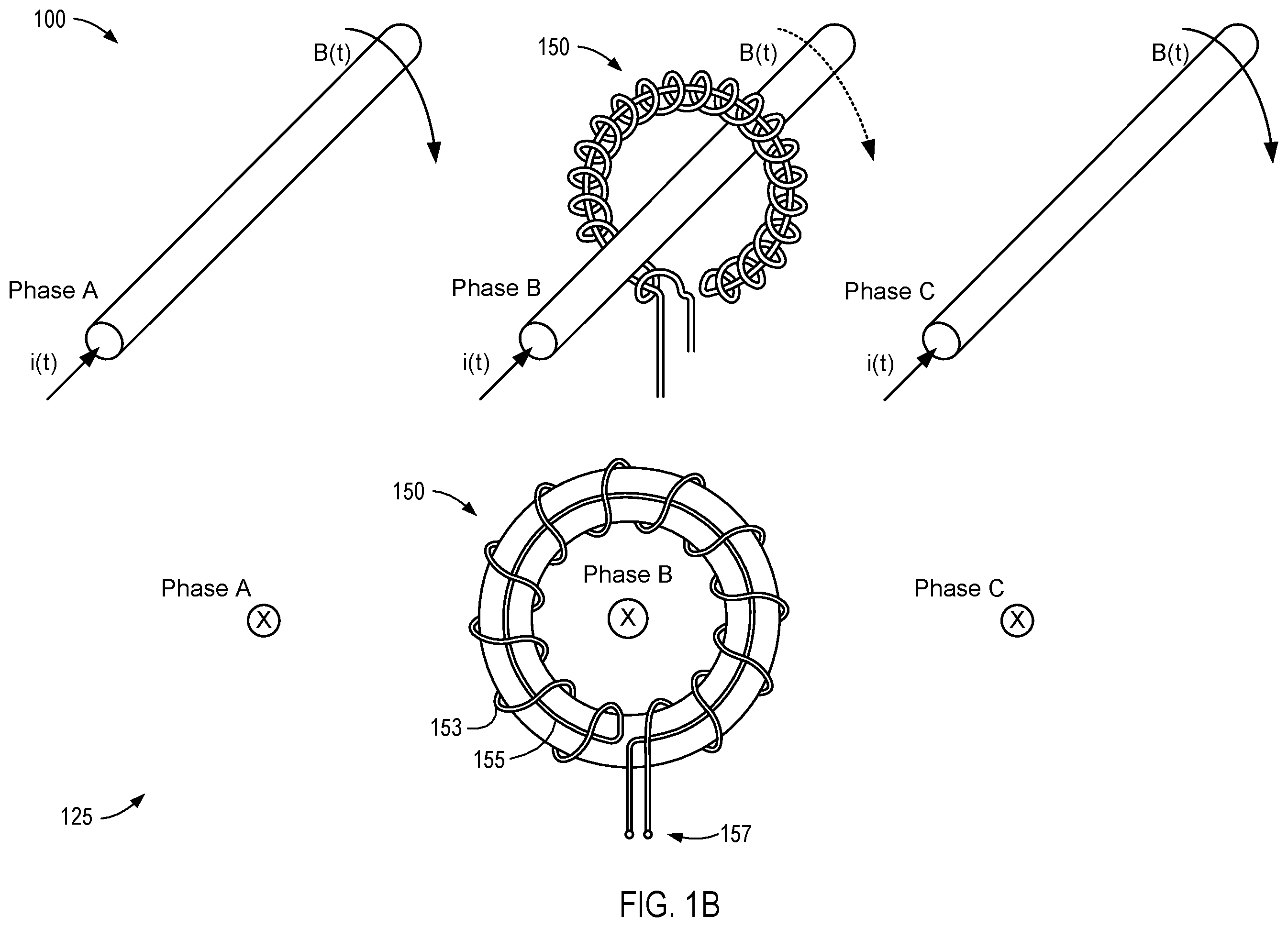 Patent US12504446 Figure 2 – Fault current sensor with adjacent phase fault immunity