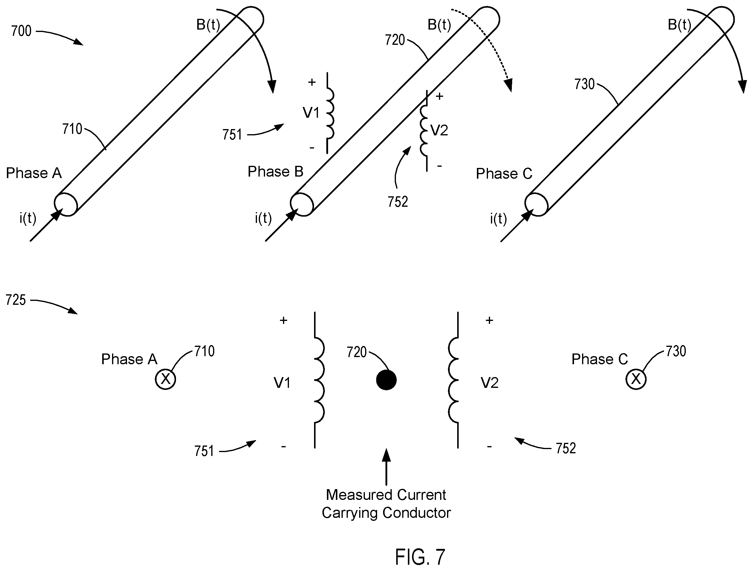 Patent US12504446 Figure 14 – Fault current sensor with adjacent phase fault immunity