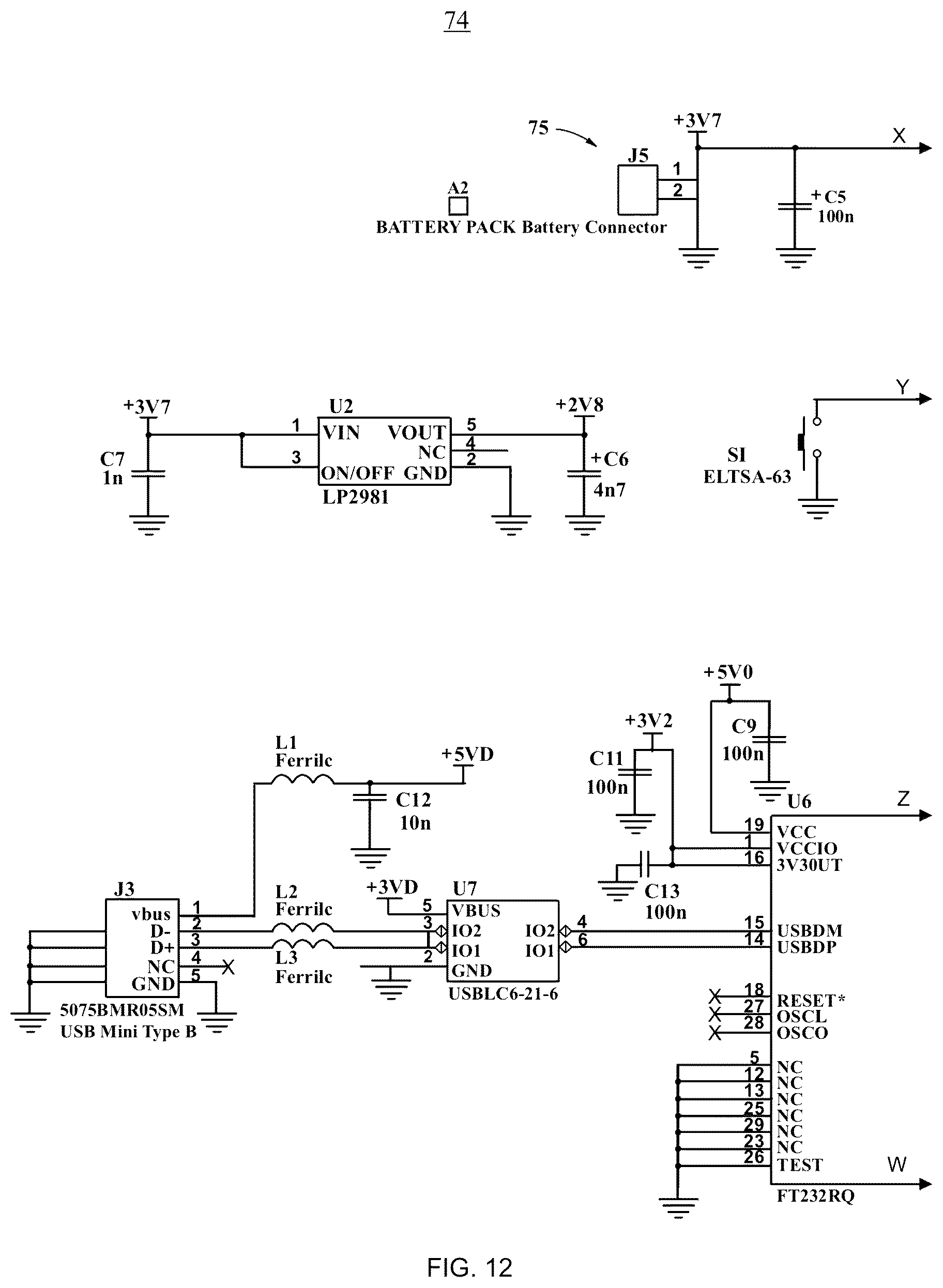 Patent US12504450 Figure 9 – Power monitoring and signal unit