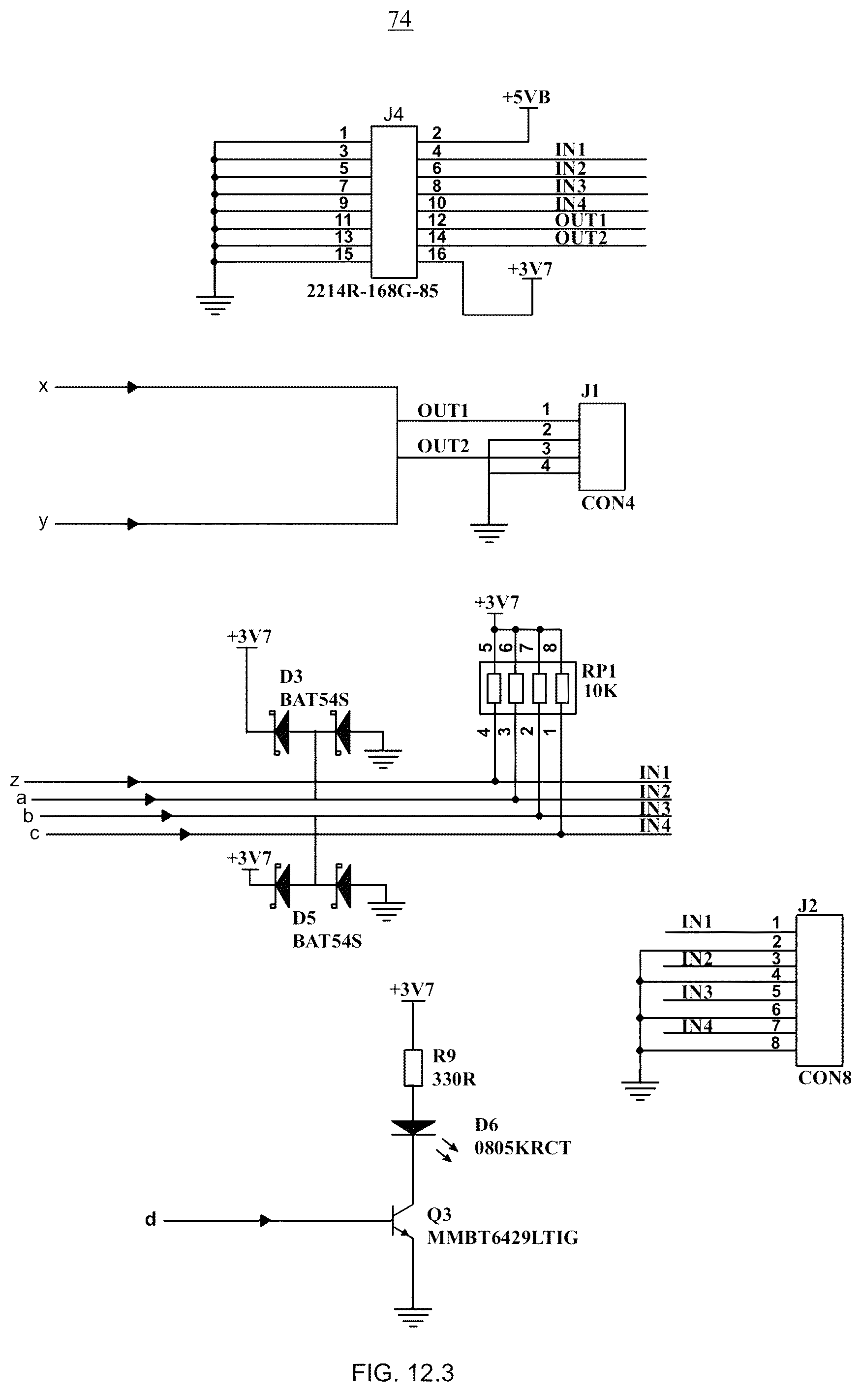 Patent US12504450 Figure 12 – Power monitoring and signal unit