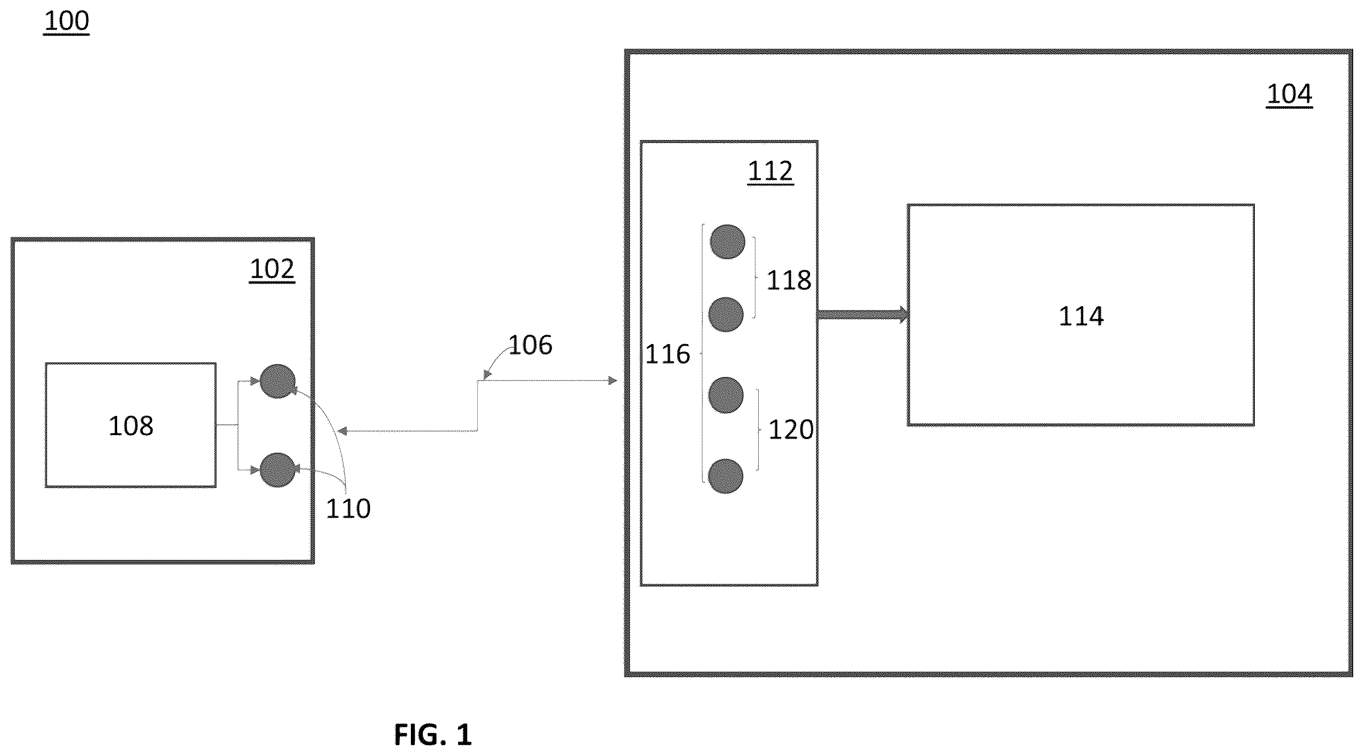 Patent US12504455 Figure 1 – Device and method for detecting antenna misalignment in a near field communication network