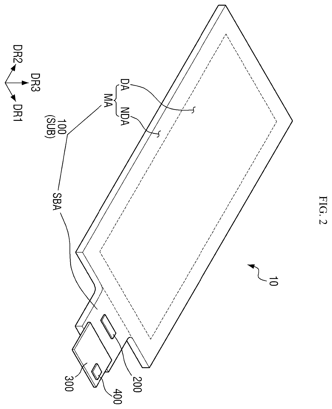 Patent US12504460 Figure 2 – Display panel inspection device evaluating light detection characteristics