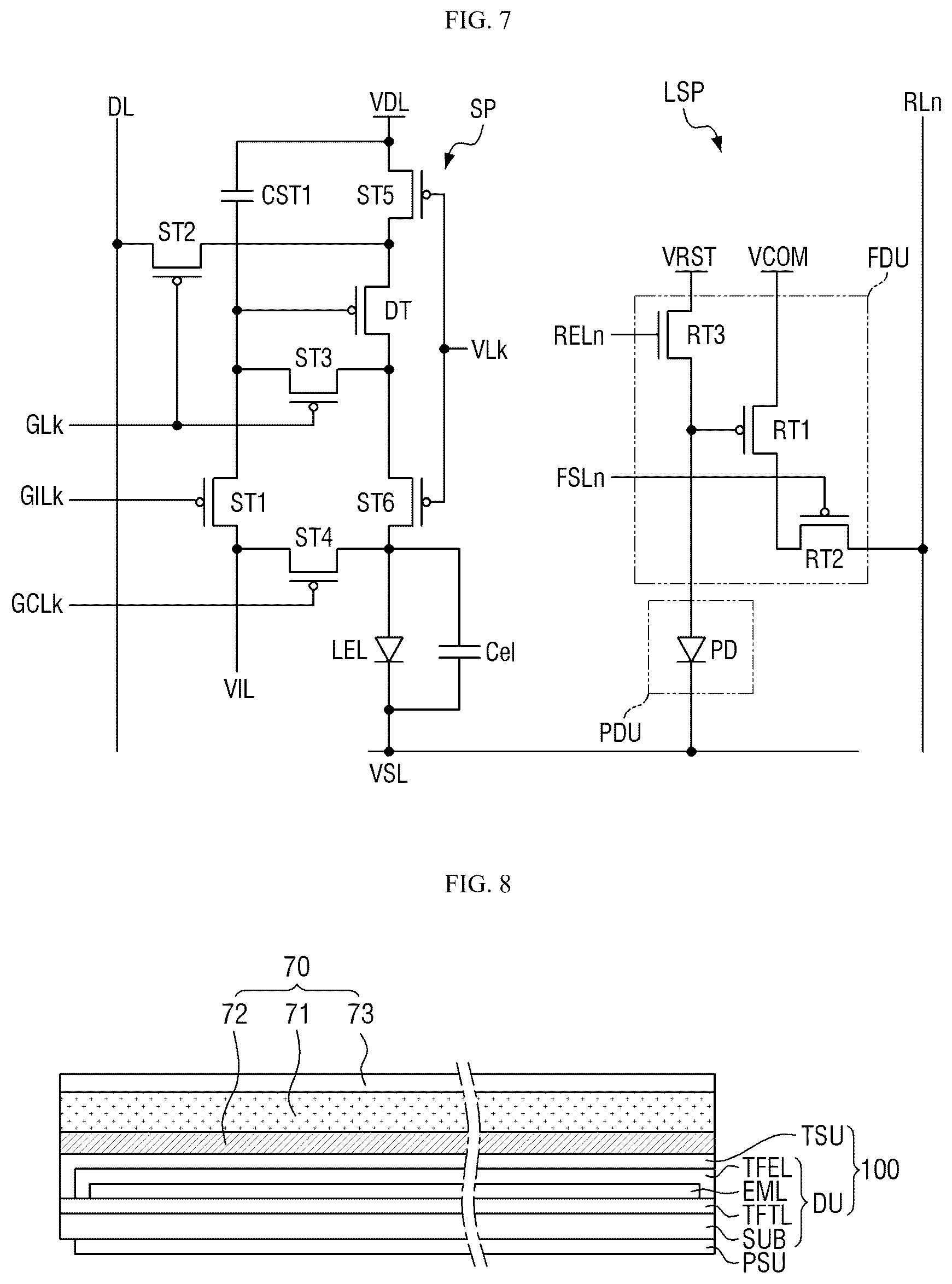 Patent US12504460 Figure 7 – Display panel inspection device evaluating light detection characteristics