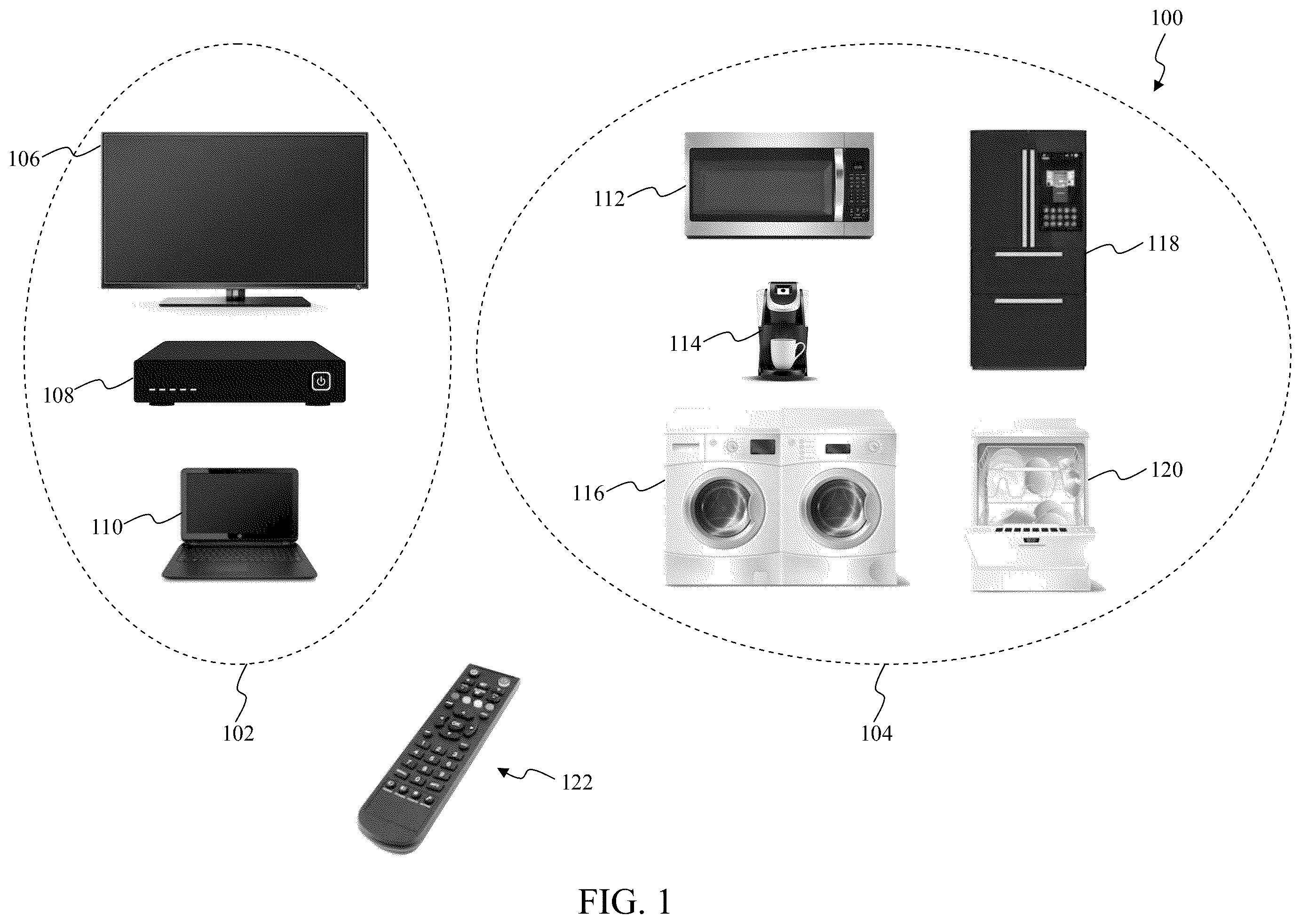 Patent US12504476 Figure 1 – Remote control device testing environment