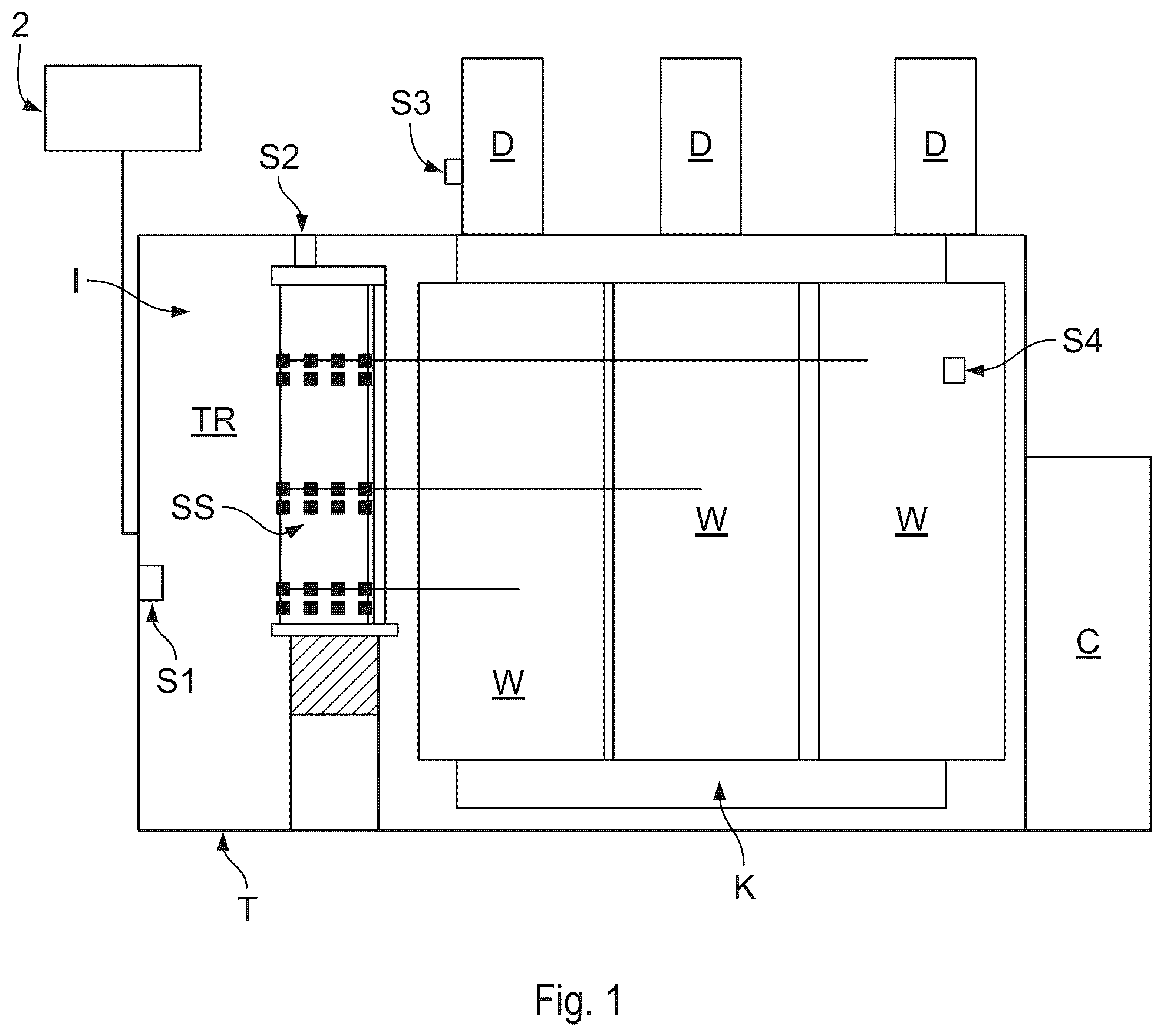 Patent US12504484 Figure 1 – Method and system for monitoring at least one inductive operating means