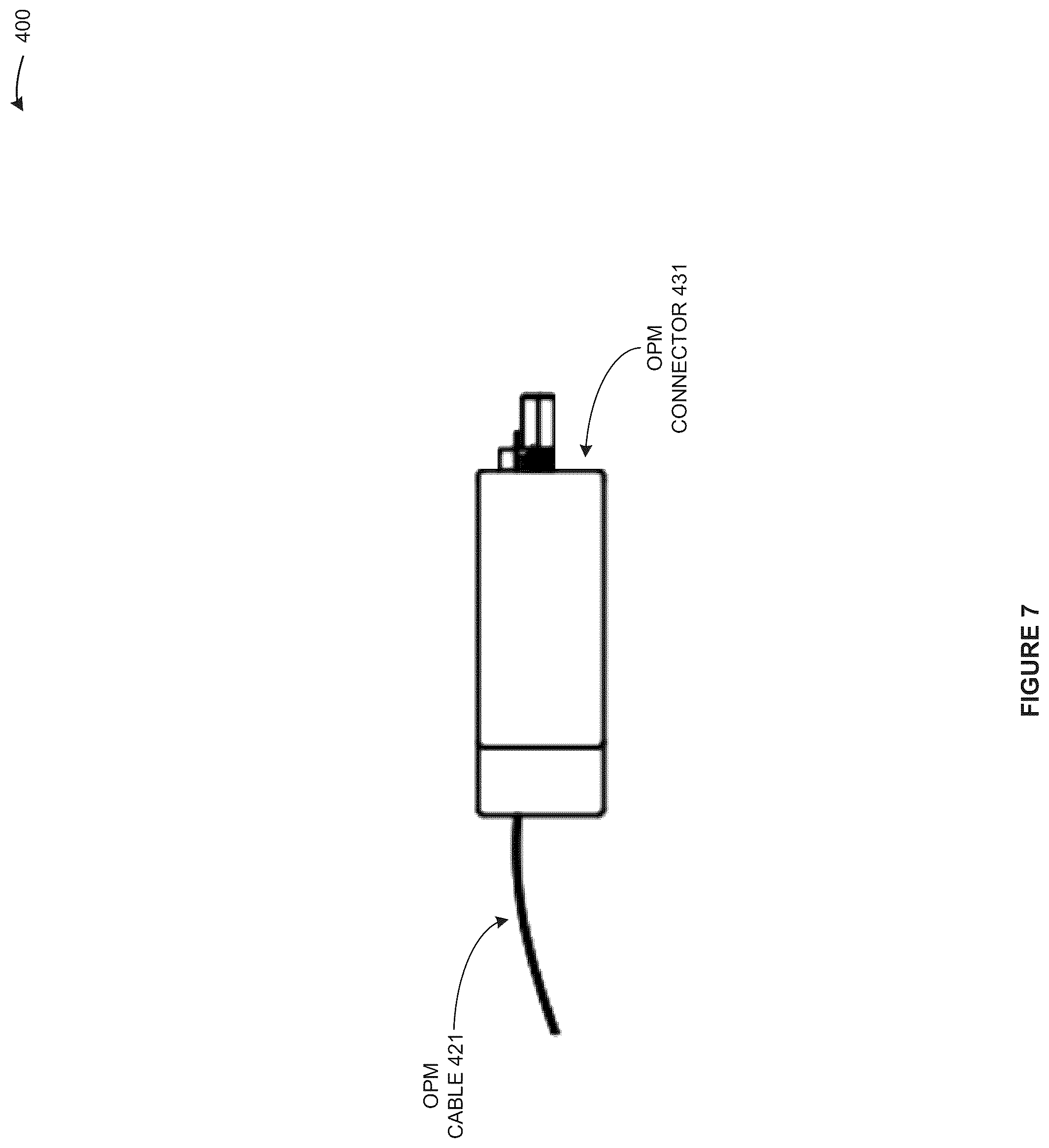 Patent US12504486 Figure 7 – Optically-pumped magnetometer (OPM) with an OPM connector that mitigates electrostatic discharge (ESD) and stores OPM operational data
