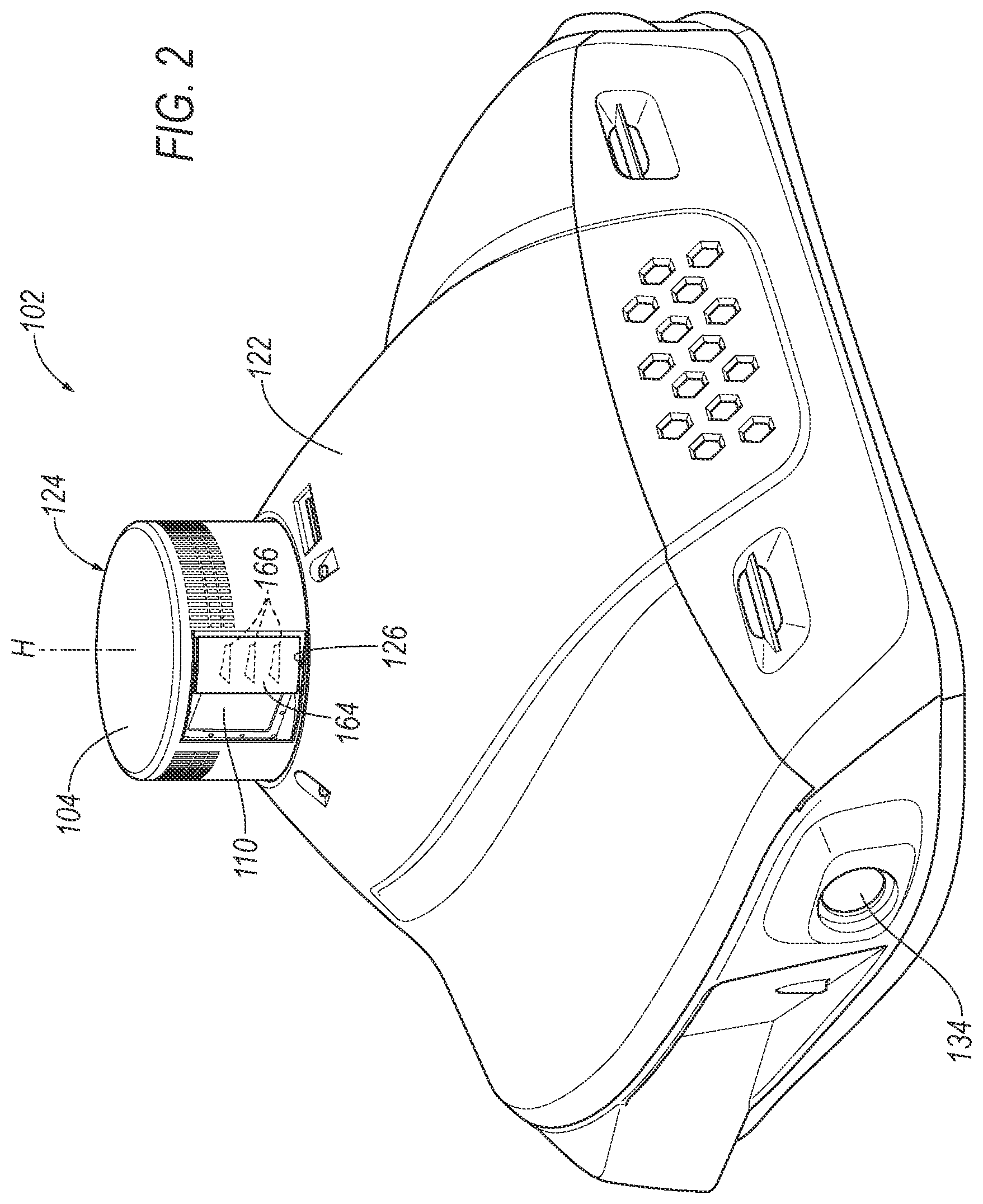 Patent US12504514 Figure 2 – Sensor assembly with cleaning