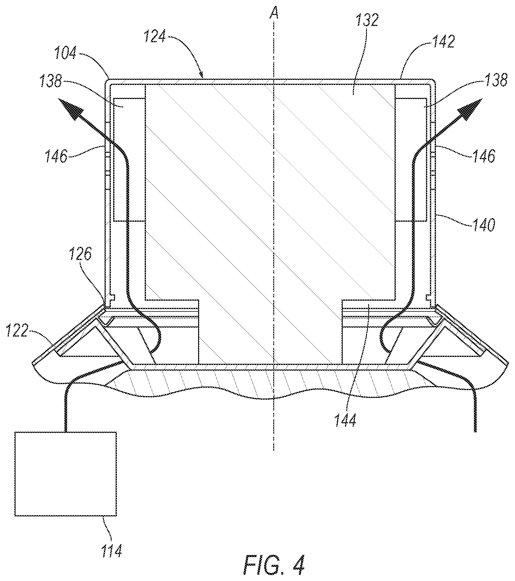 Patent US12504514 Figure 4 – Sensor assembly with cleaning