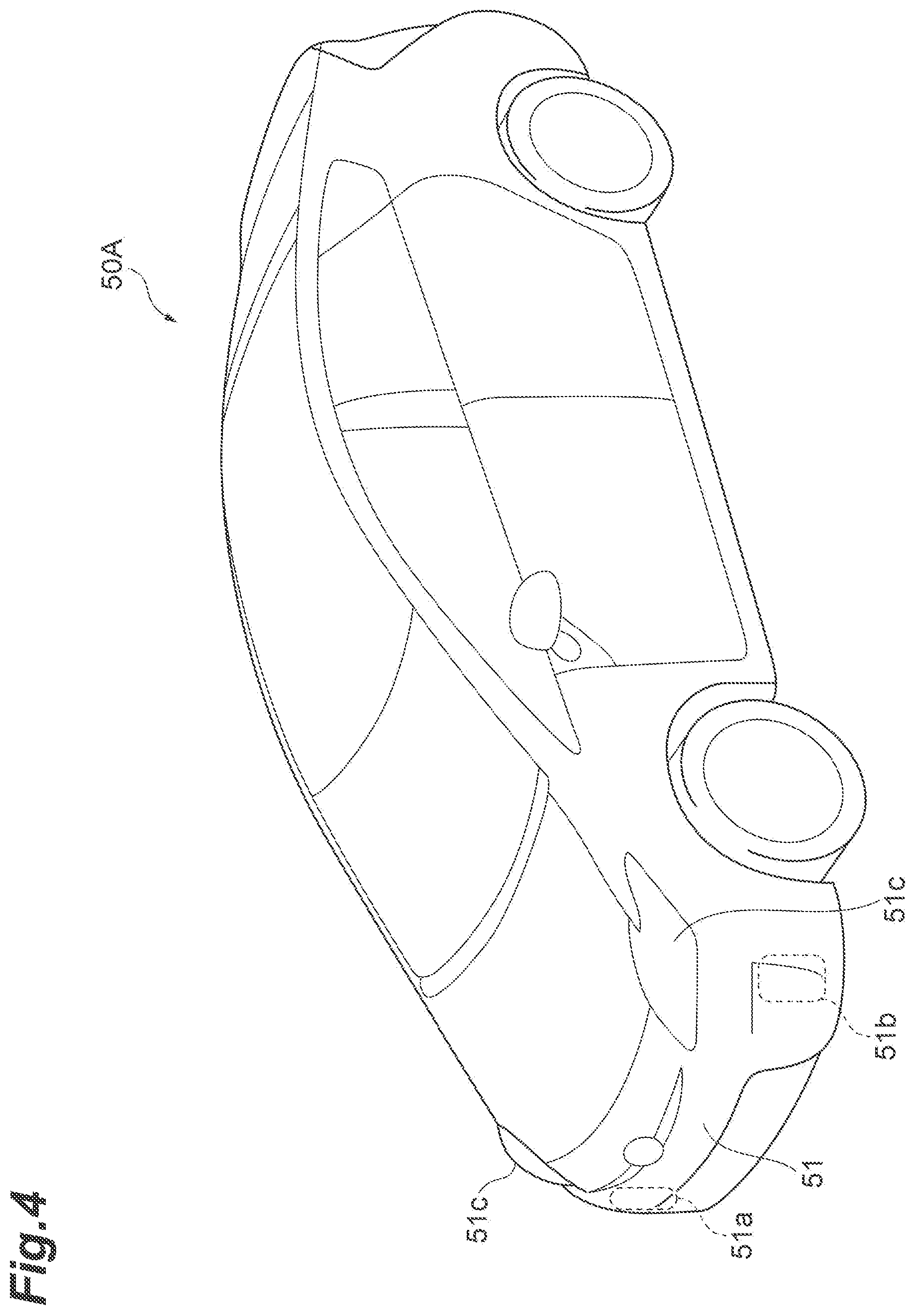Patent US12504516 Figure 4 – Laser radar mounting structure