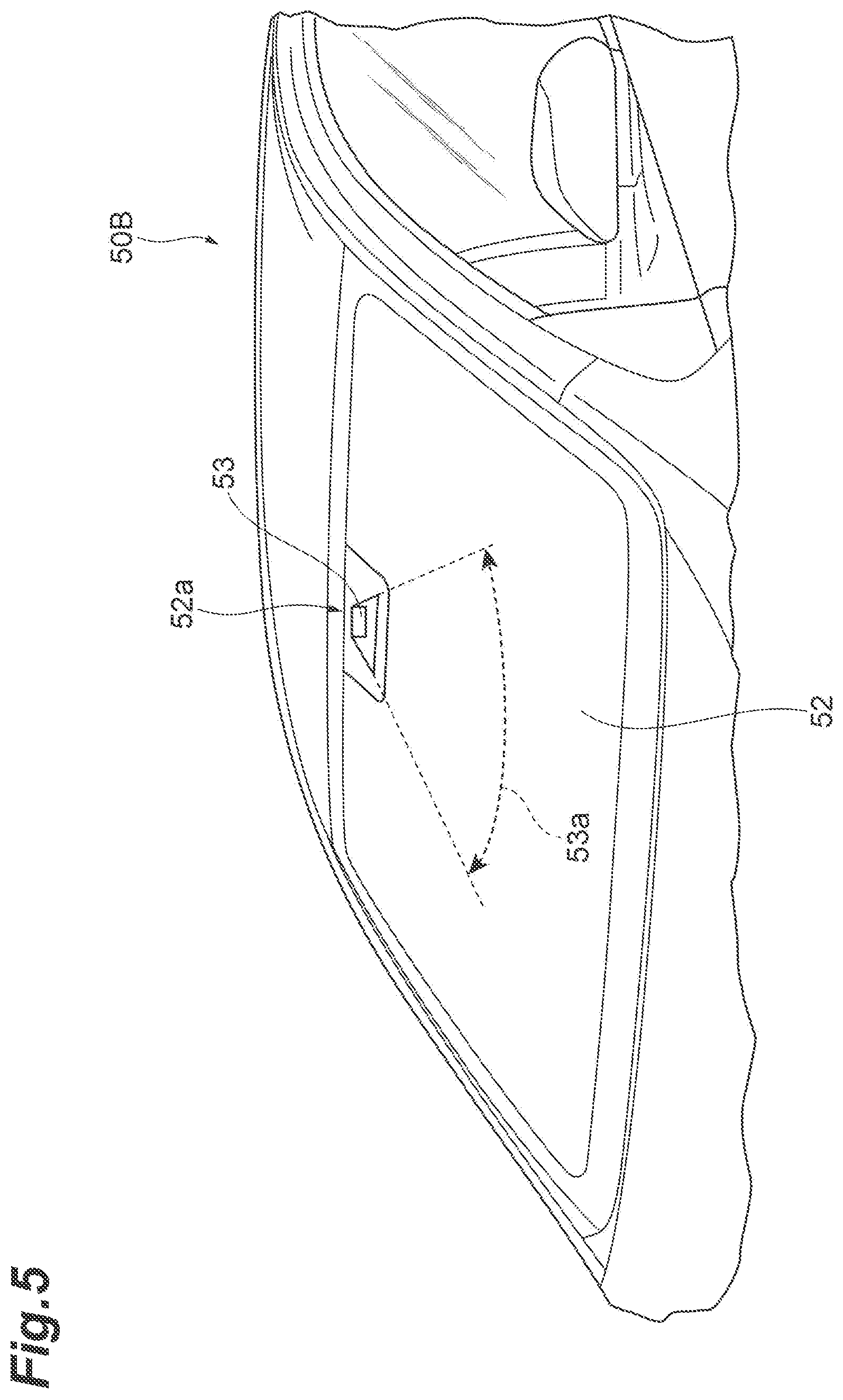 Patent US12504516 Figure 5 – Laser radar mounting structure