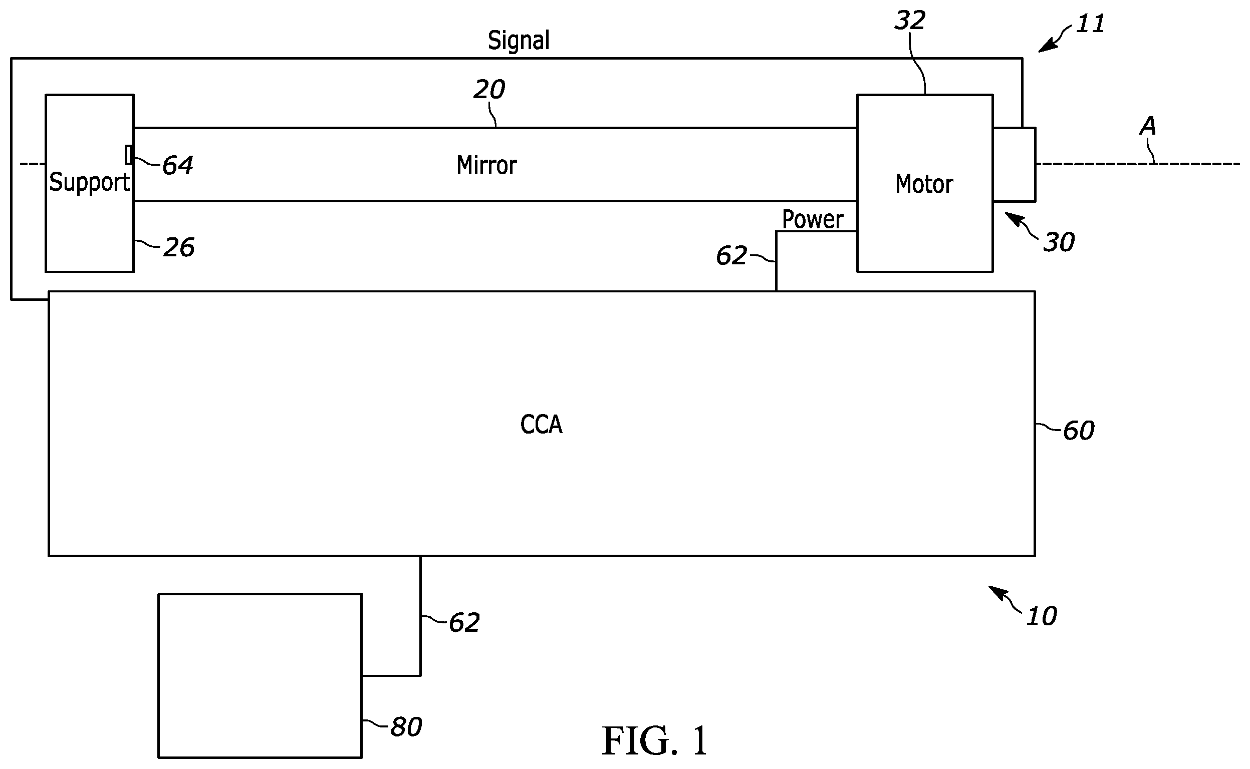 Patent US12504518 Figure 1 – Elevation motor design and mirror placement