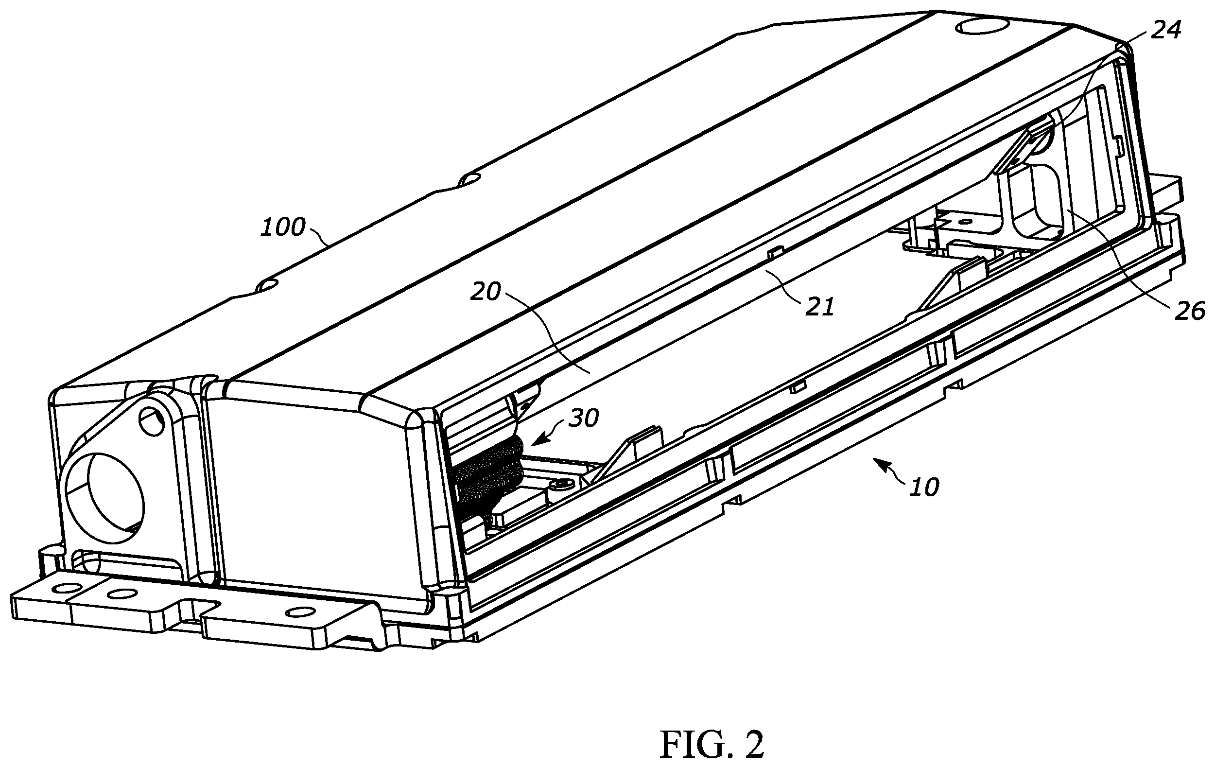 Patent US12504518 Figure 2 – Elevation motor design and mirror placement