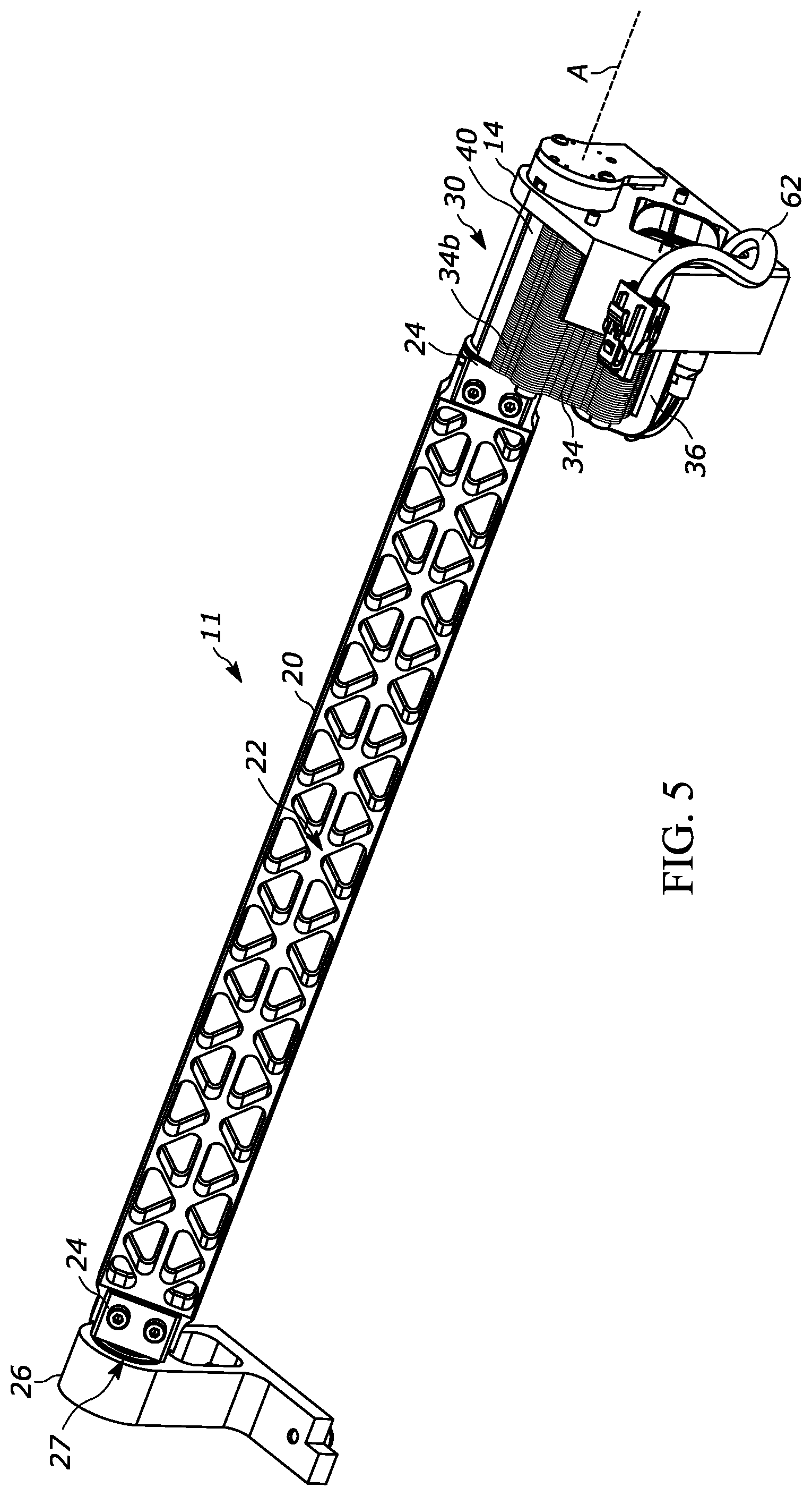 Patent US12504518 Figure 5 – Elevation motor design and mirror placement