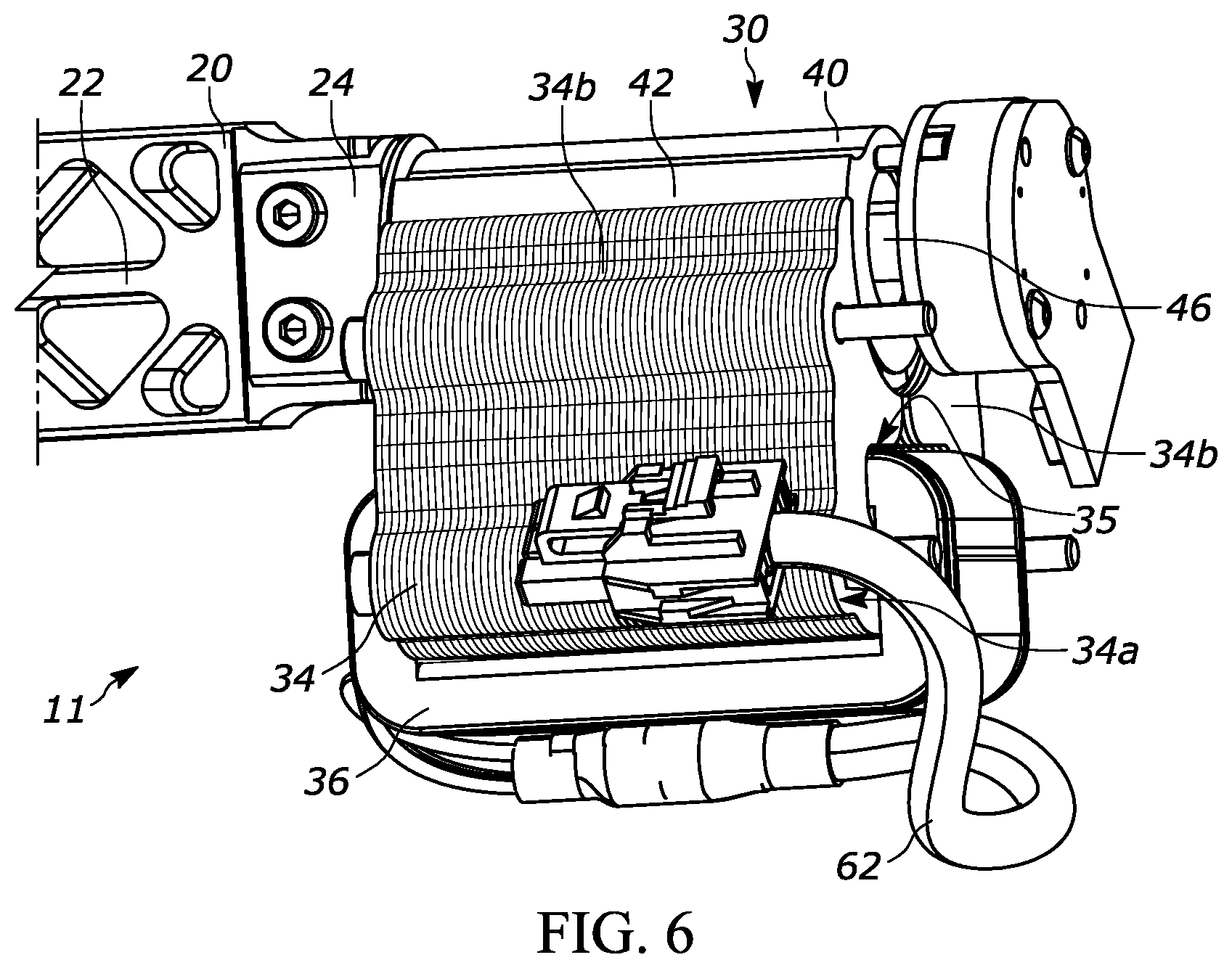 Patent US12504518 Figure 6 – Elevation motor design and mirror placement