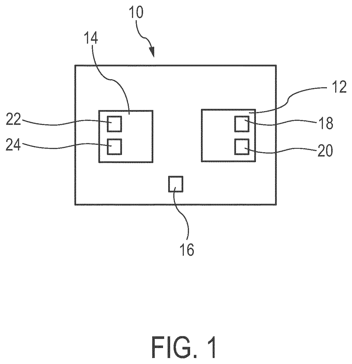 Patent US12504527 — Orchestrated radio frequency based sensing in multiple sensing areas — Figure 1