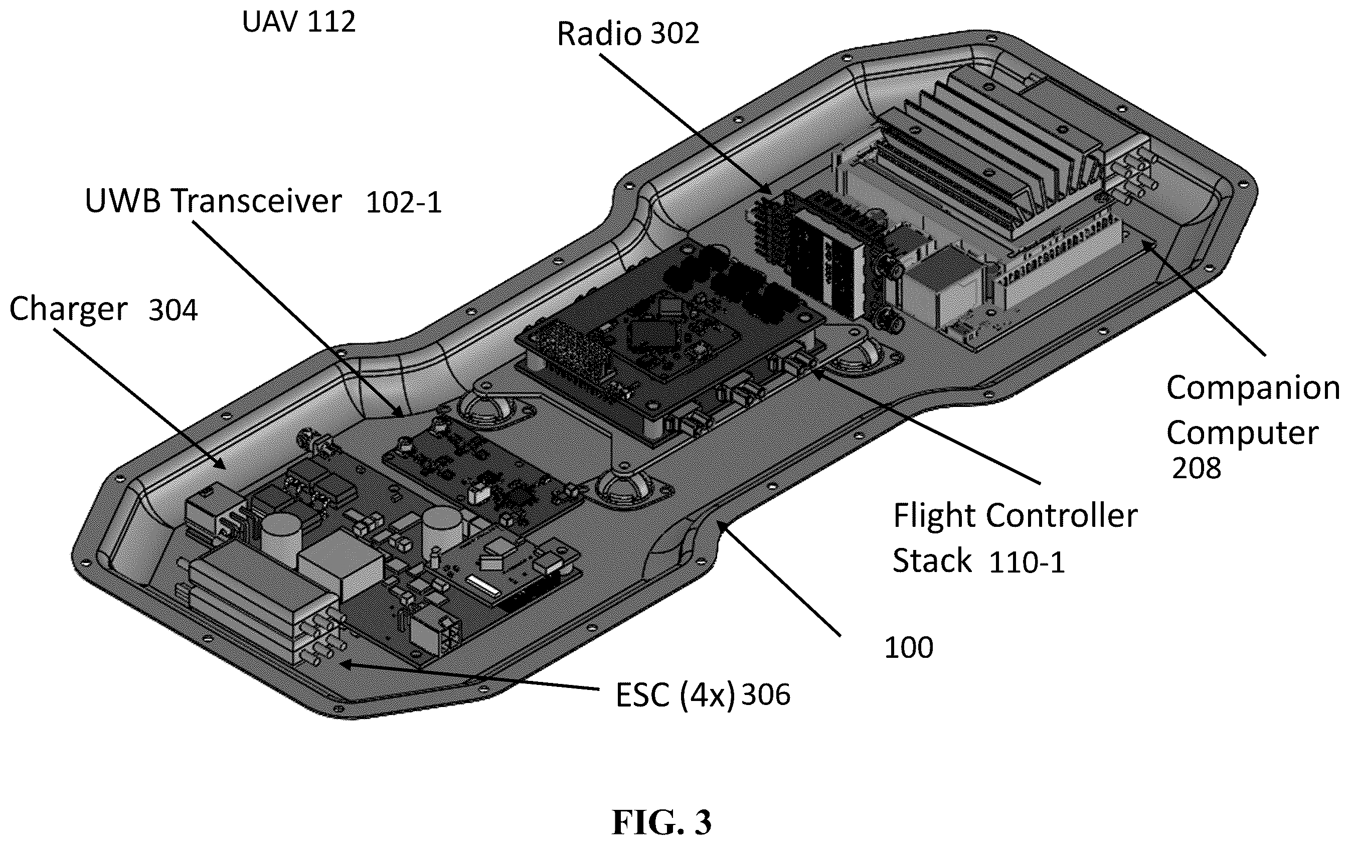 Patent US12504531 Figure 3 – System and method for dynamic two-way ranging using unmanned aerial vehicles