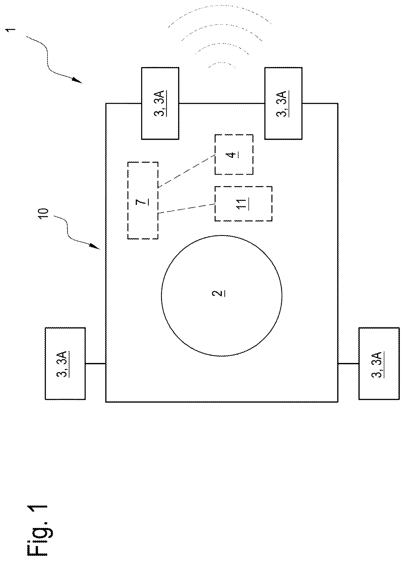 Patent US12504542 Figure 1 – System for cutting grass and corresponding process