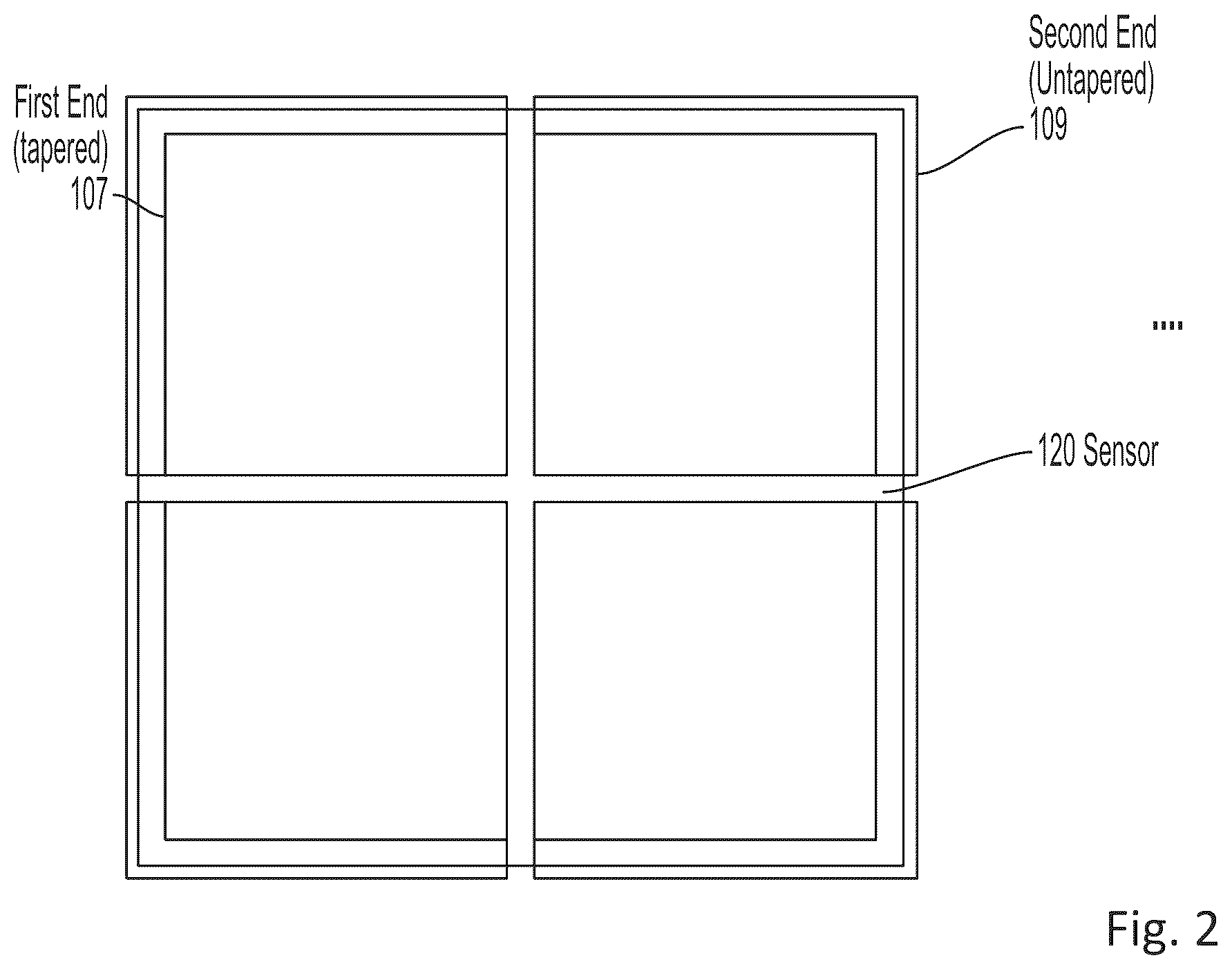 Patent US12504550 Figure 2 – Tapered scintillator crystal modules and methods of using the same