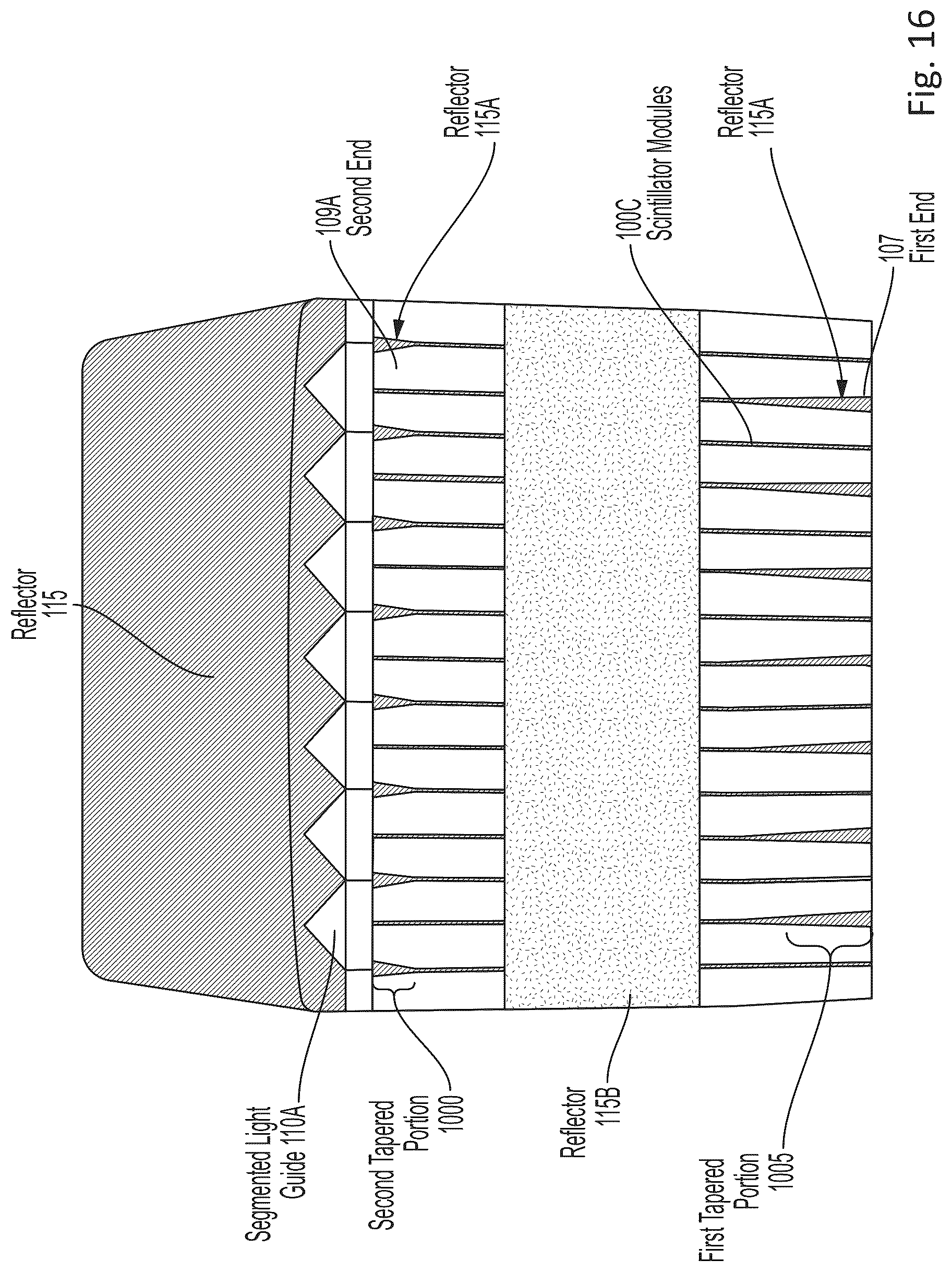 Patent US12504550 Figure 16 – Tapered scintillator crystal modules and methods of using the same