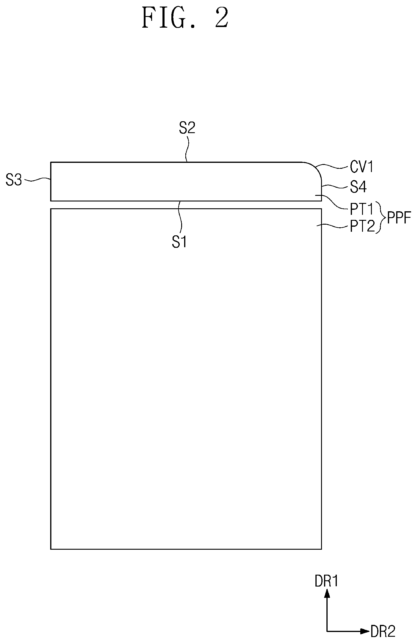 Patent US12504559 Figure 2 – Protective film, manufacturing method thereof, and method of manufacturing display device using the same