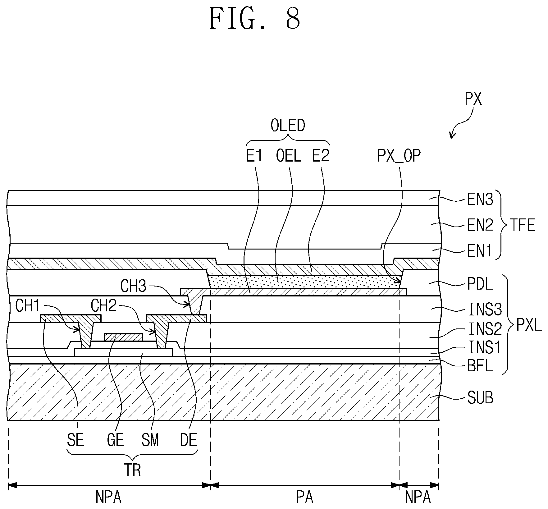 Patent US12504559 Figure 6 – Protective film, manufacturing method thereof, and method of manufacturing display device using the same