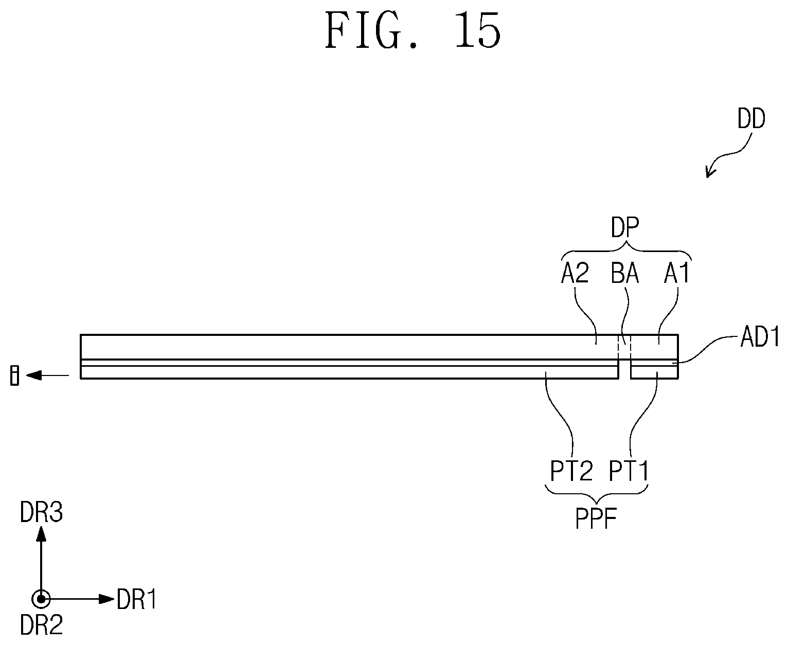 Patent US12504559 Figure 12 – Protective film, manufacturing method thereof, and method of manufacturing display device using the same