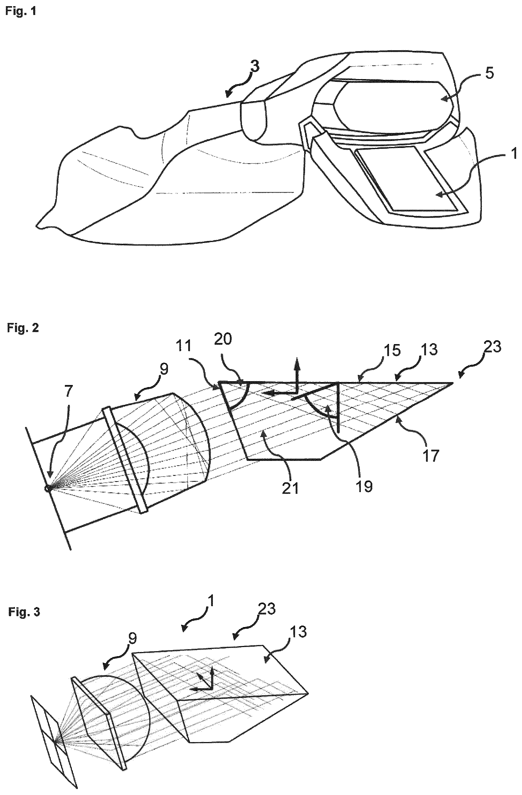 Patent US12504565 Figure 1 – Holographic lighting device