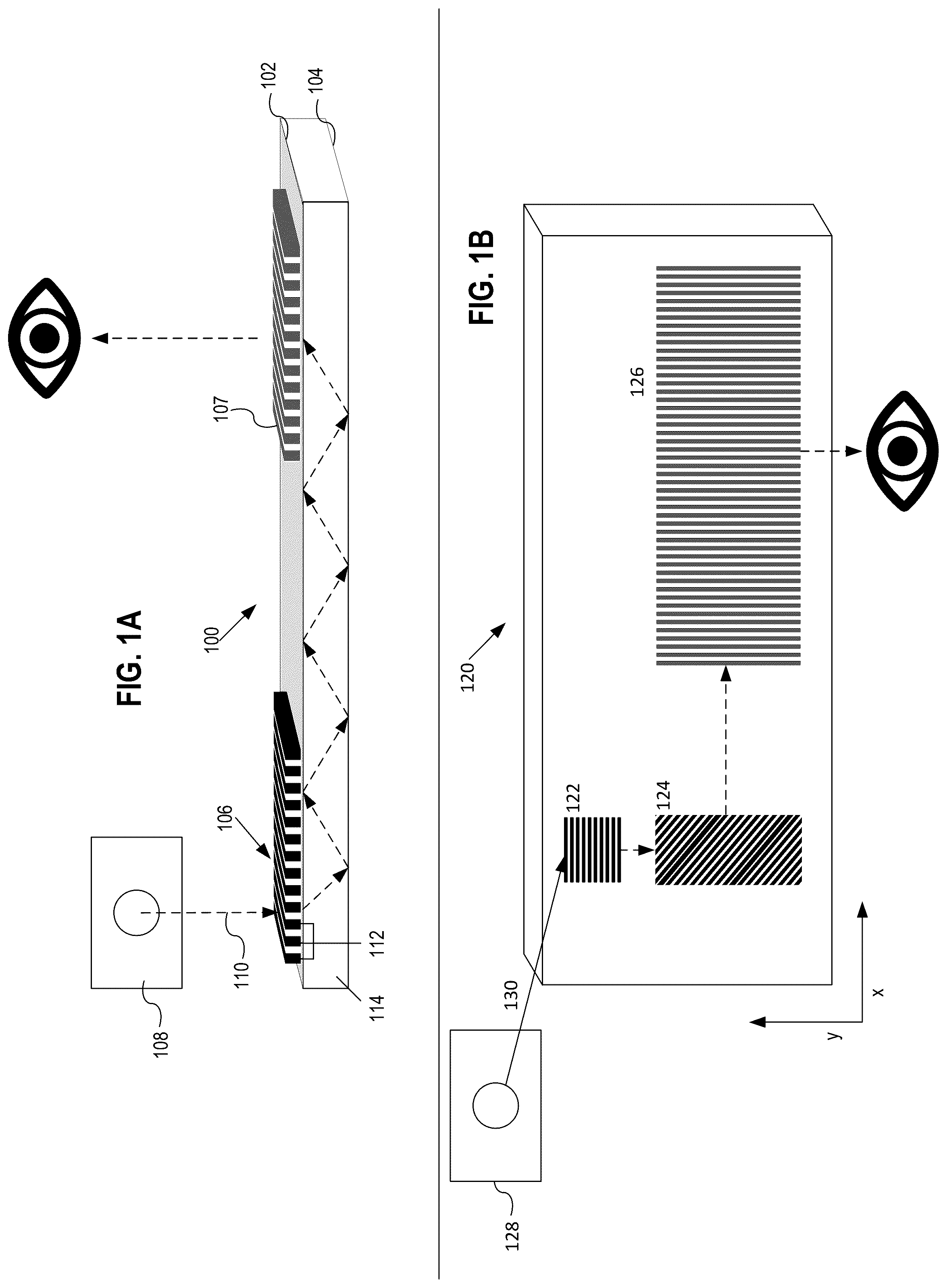 Patent US12504566 Figure 1 – Transparent conductive diffractive gratings for optical elements of augmented reality and virtual reality displays