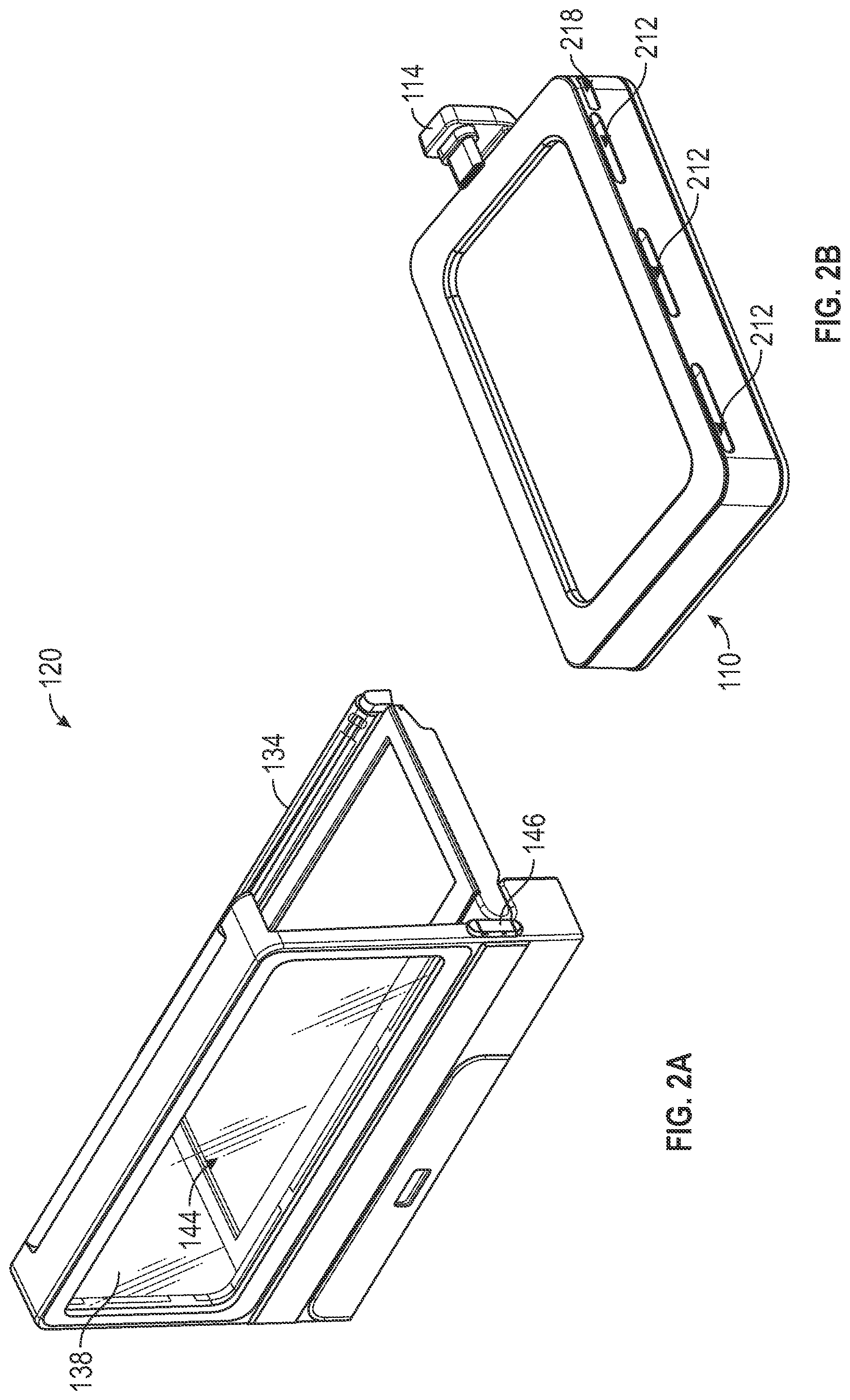 Patent US12504573 Figure 2 – External power bank and collapsible holographic projection accessory for portable electronic device