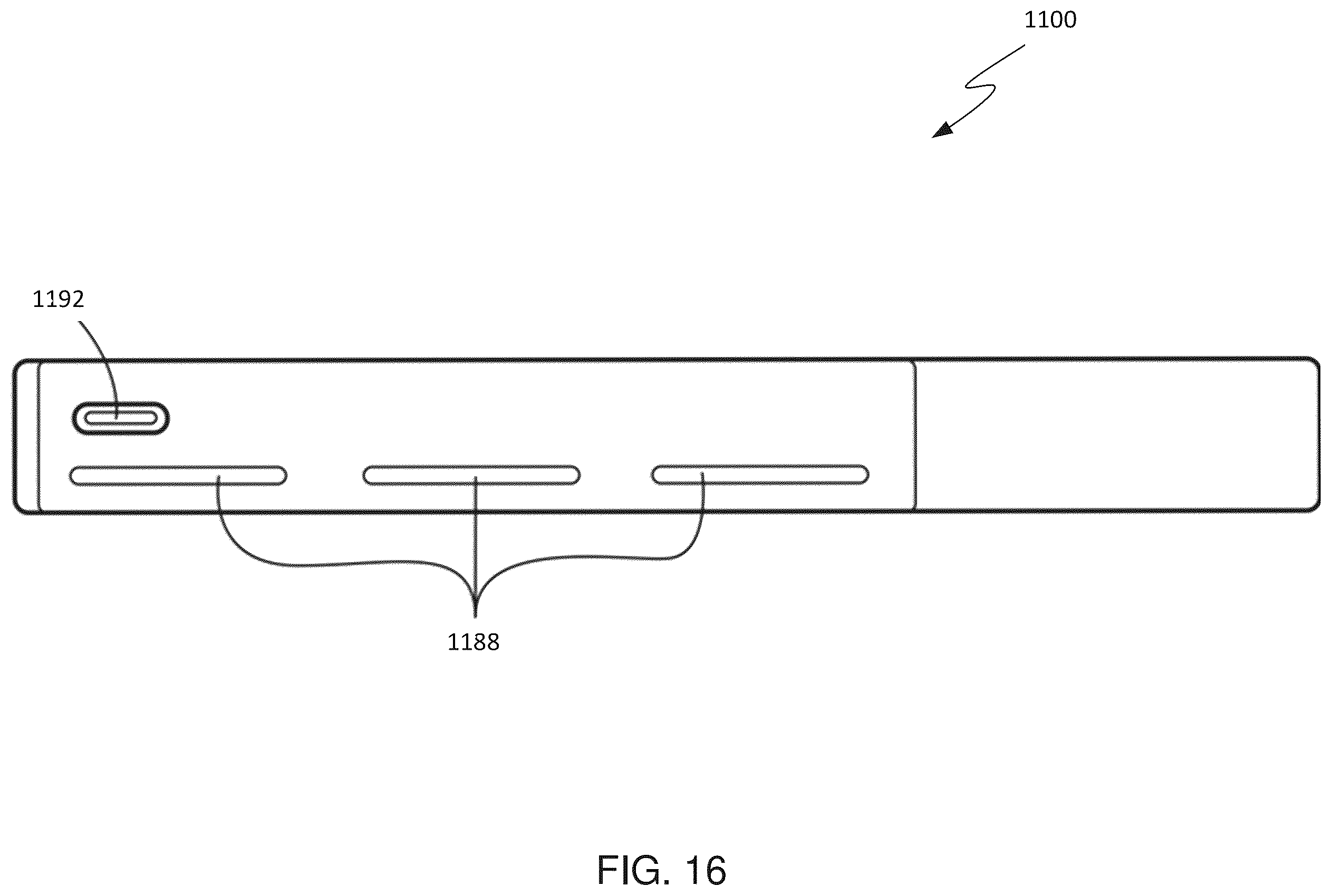 Patent US12504573 Figure 16 – External power bank and collapsible holographic projection accessory for portable electronic device