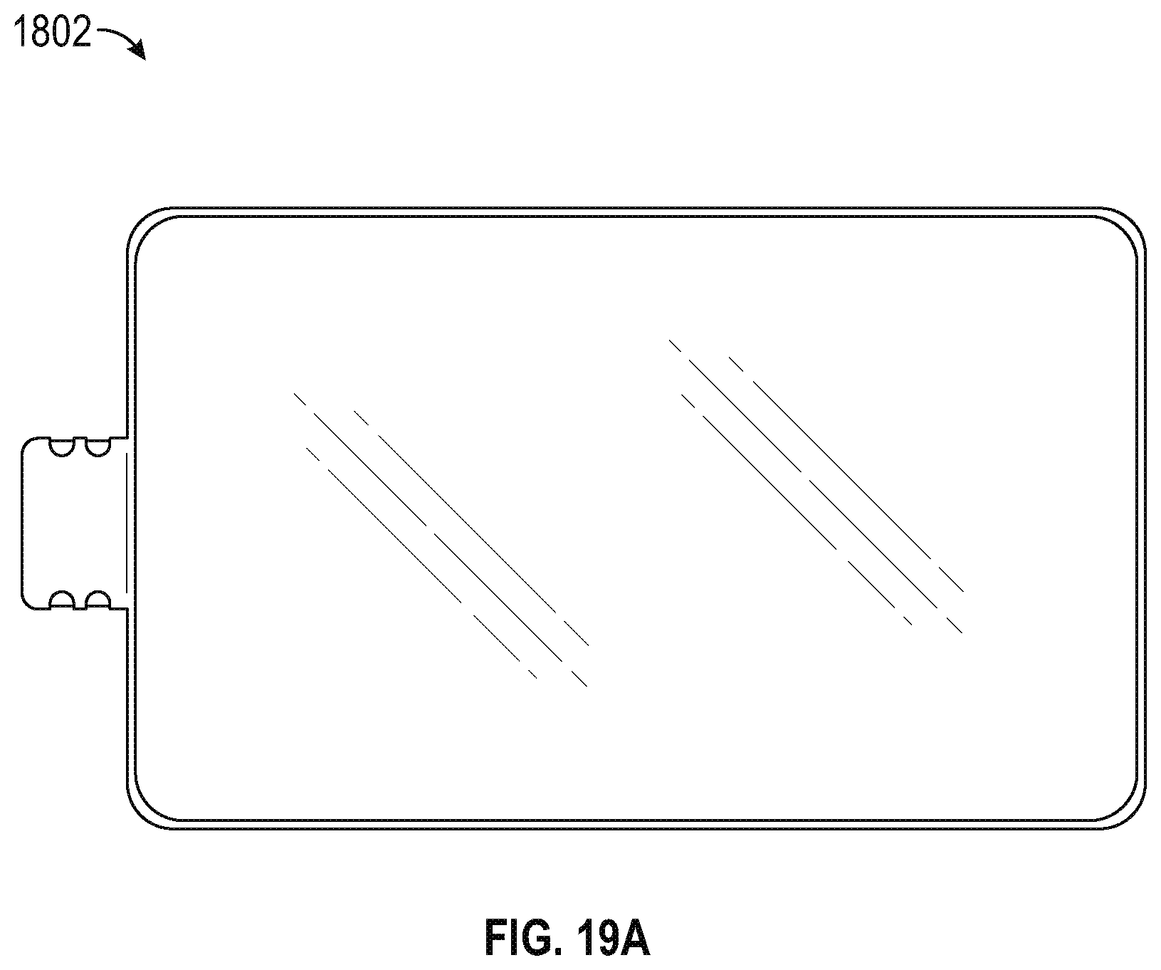 Patent US12504573 Figure 20 – External power bank and collapsible holographic projection accessory for portable electronic device