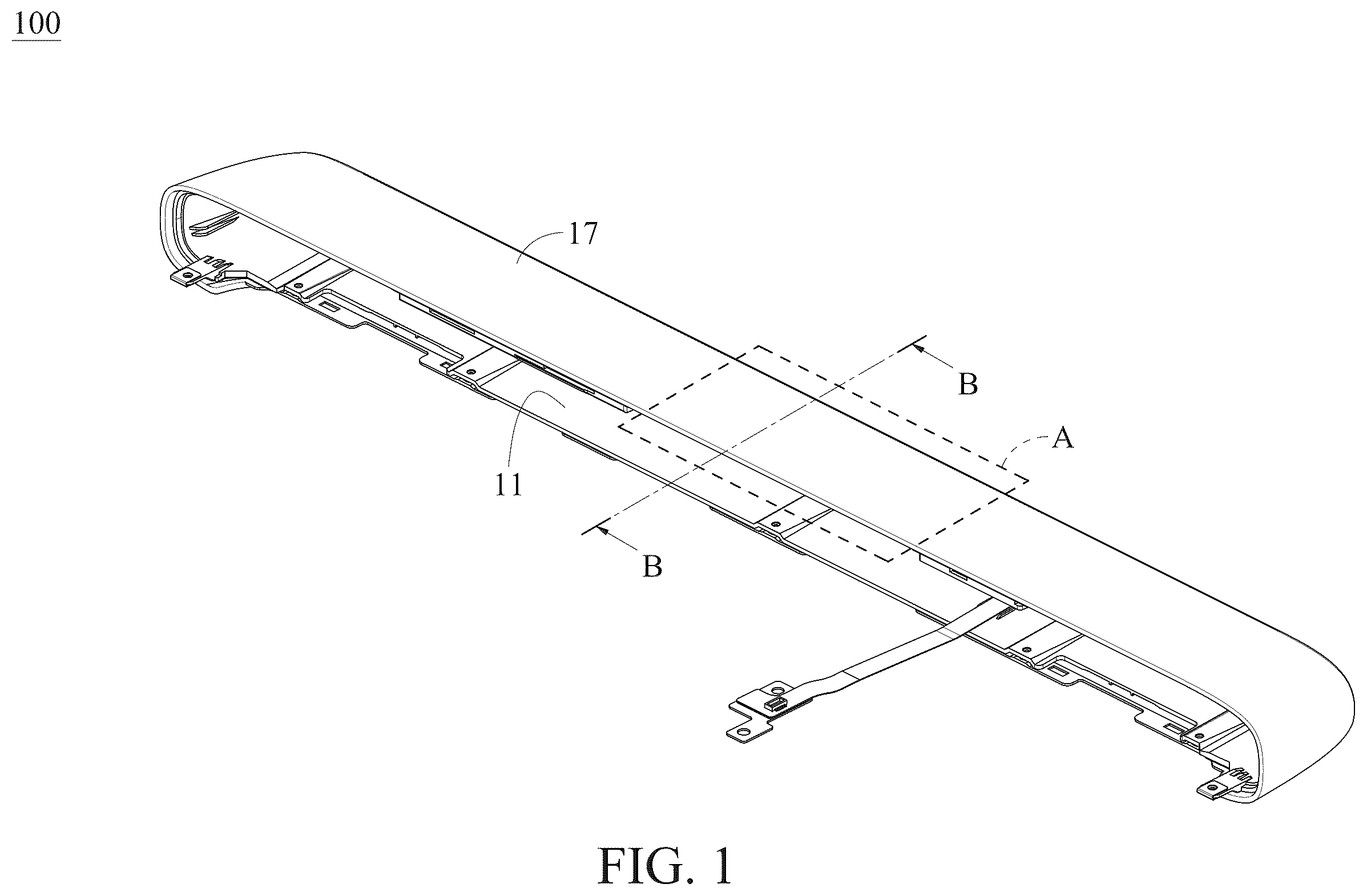 Patent US12504574 Figure 1 – Light emitting module