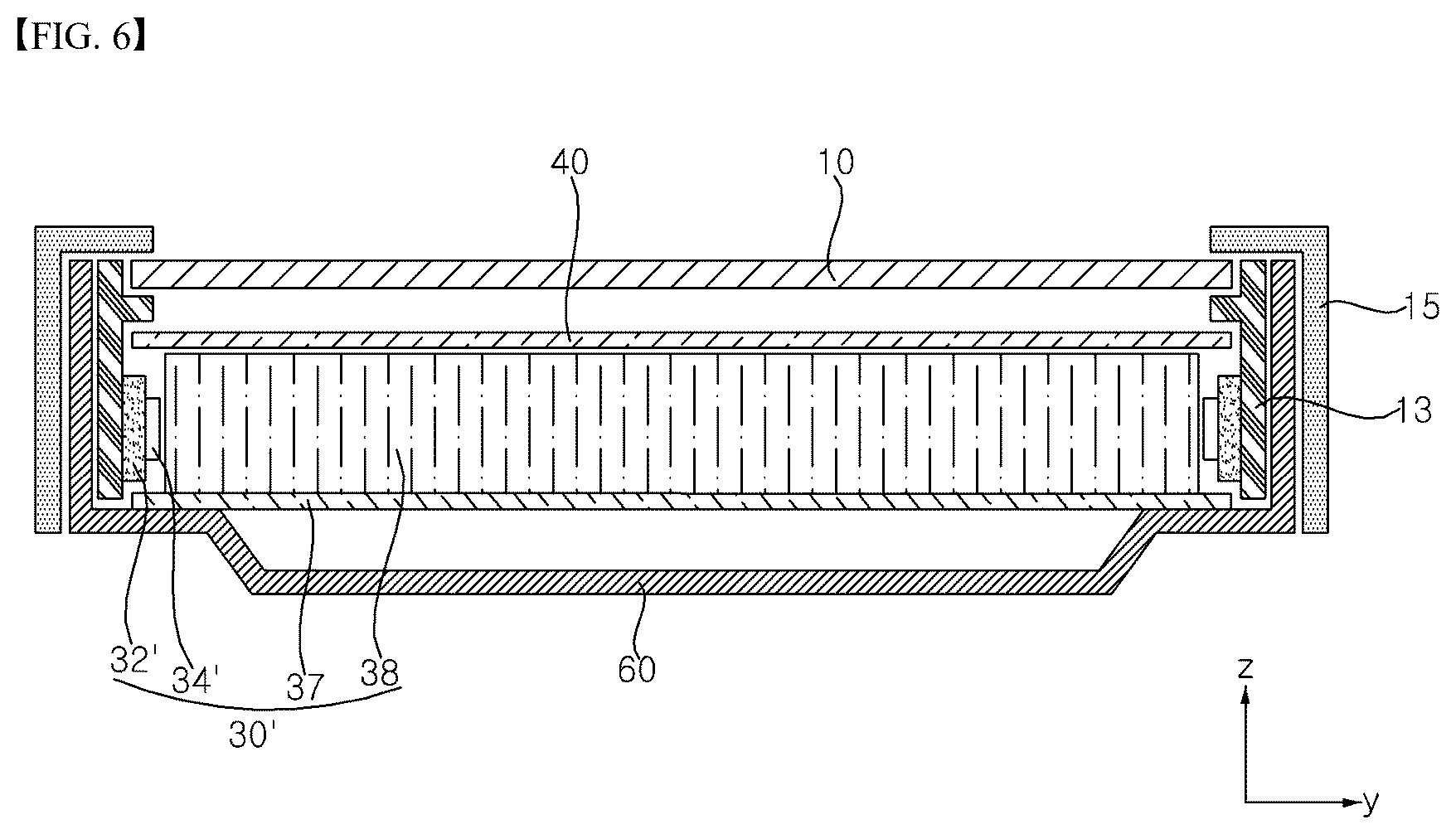 Patent US12504576 Figure 6 – Display device including light-absorbing layer with phosphor for light conversion