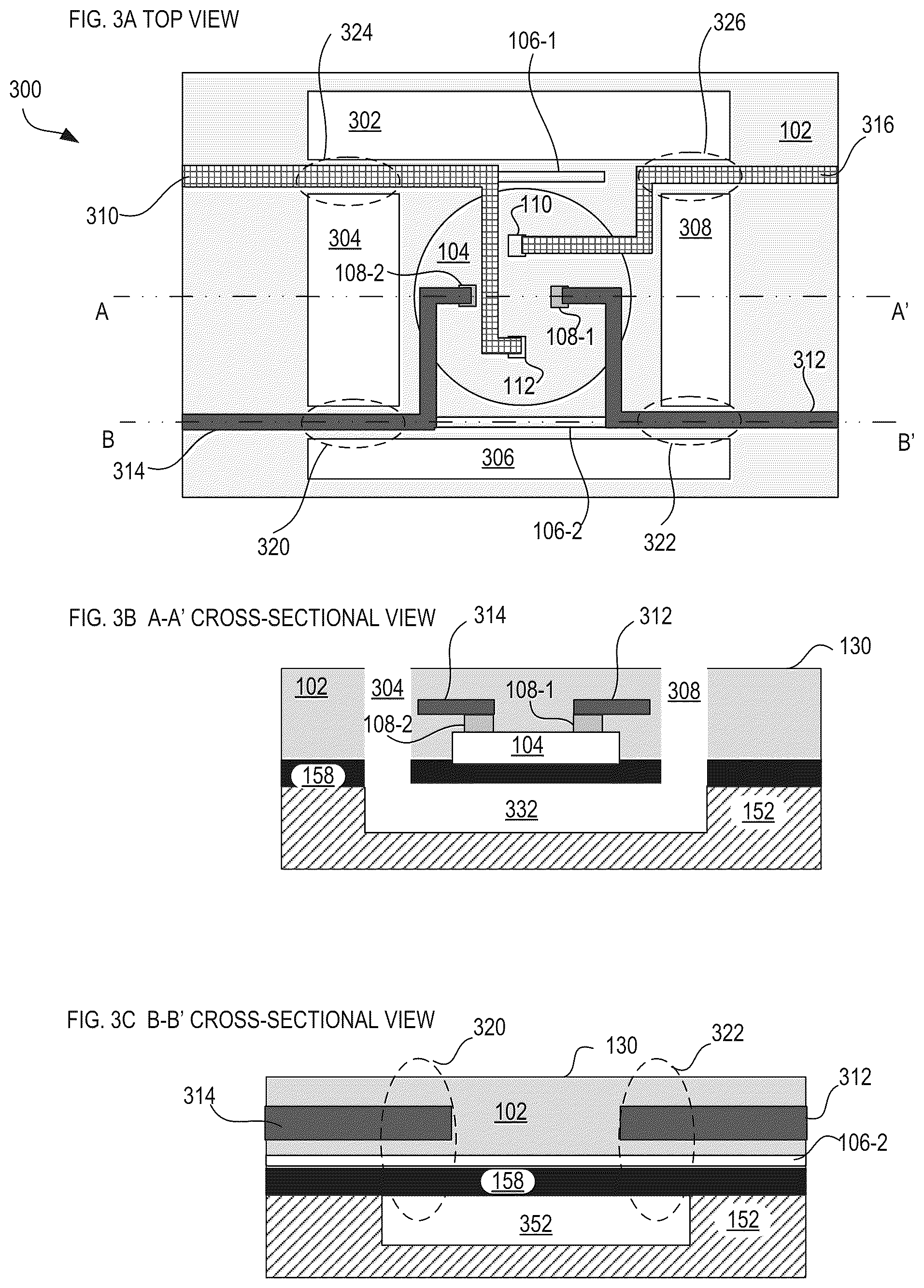 Patent US12504580 Figure 3 – Reduced bridge structure for a photonic integrated circuit
