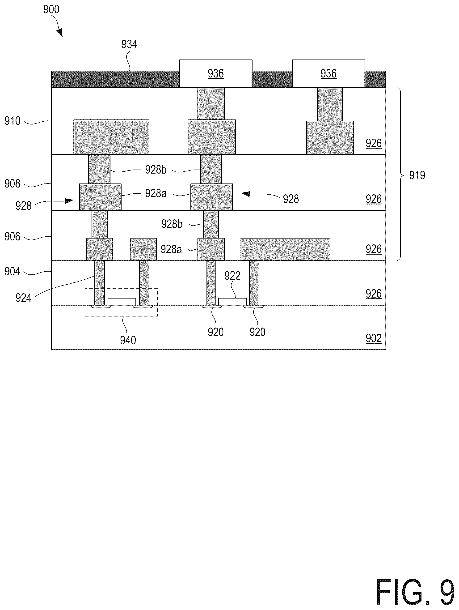 Patent US12504580 Figure 9 – Reduced bridge structure for a photonic integrated circuit
