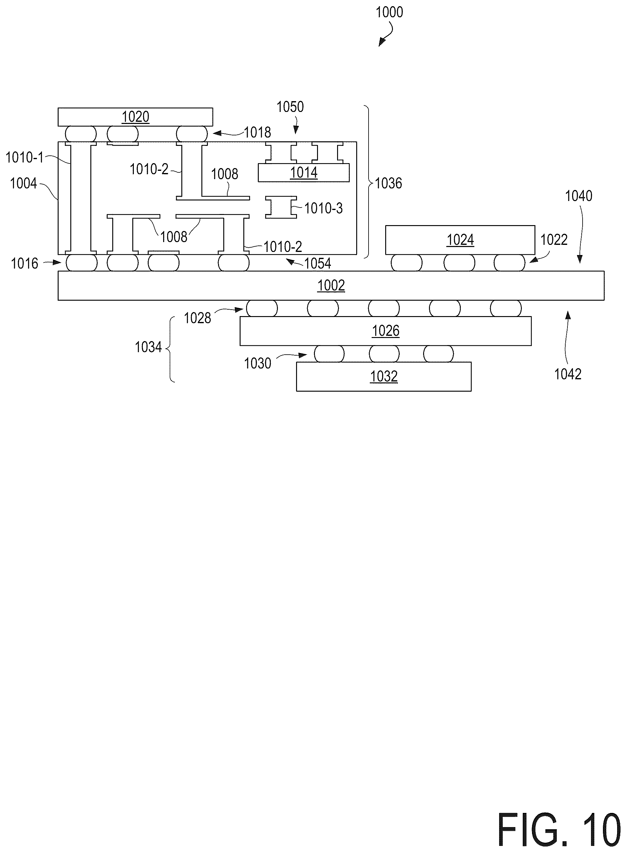 Patent US12504580 Figure 10 – Reduced bridge structure for a photonic integrated circuit