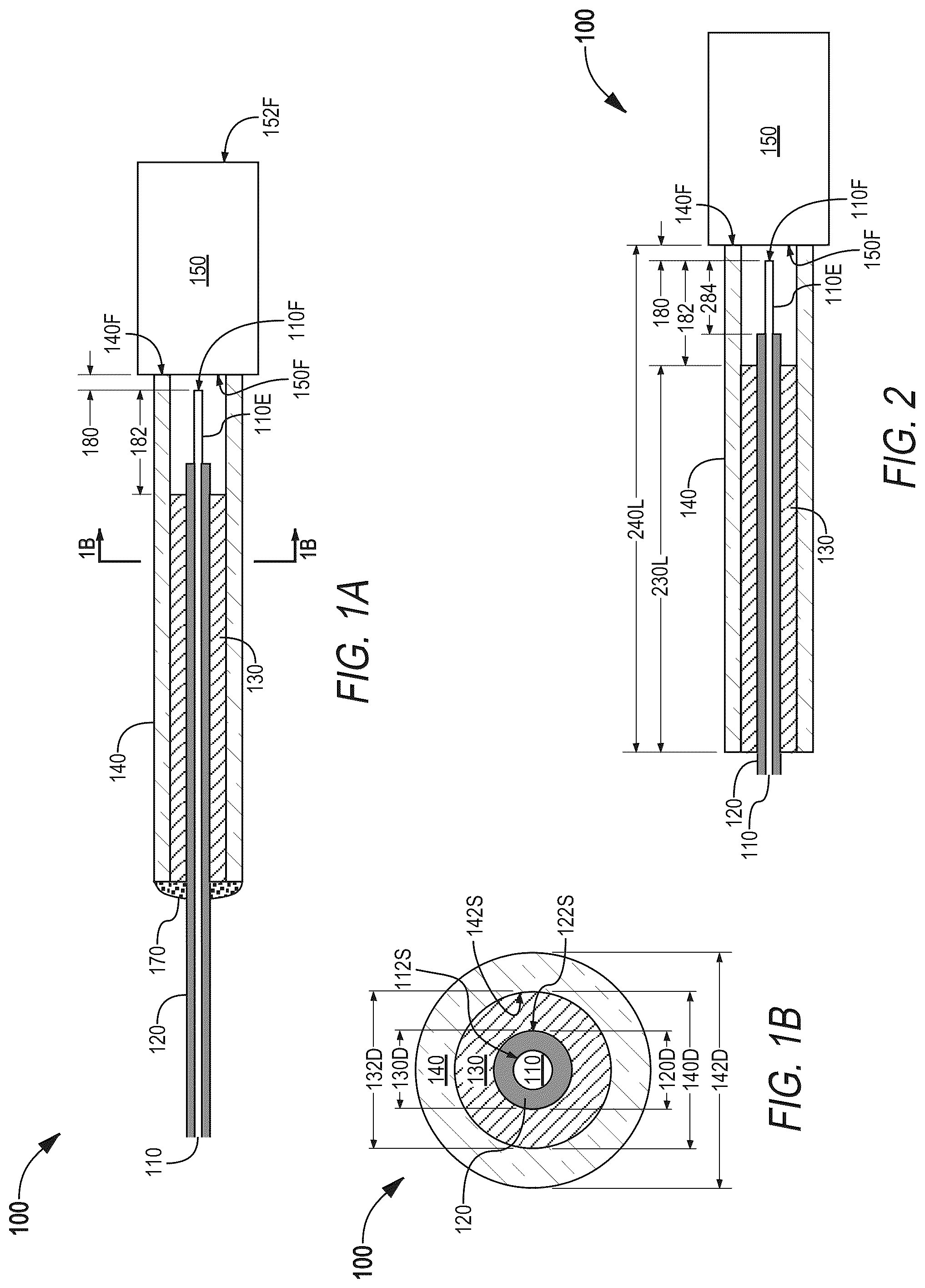 Patent US12504583 Figure 1 – Terminated hollow-core fiber with suspended fiber-end