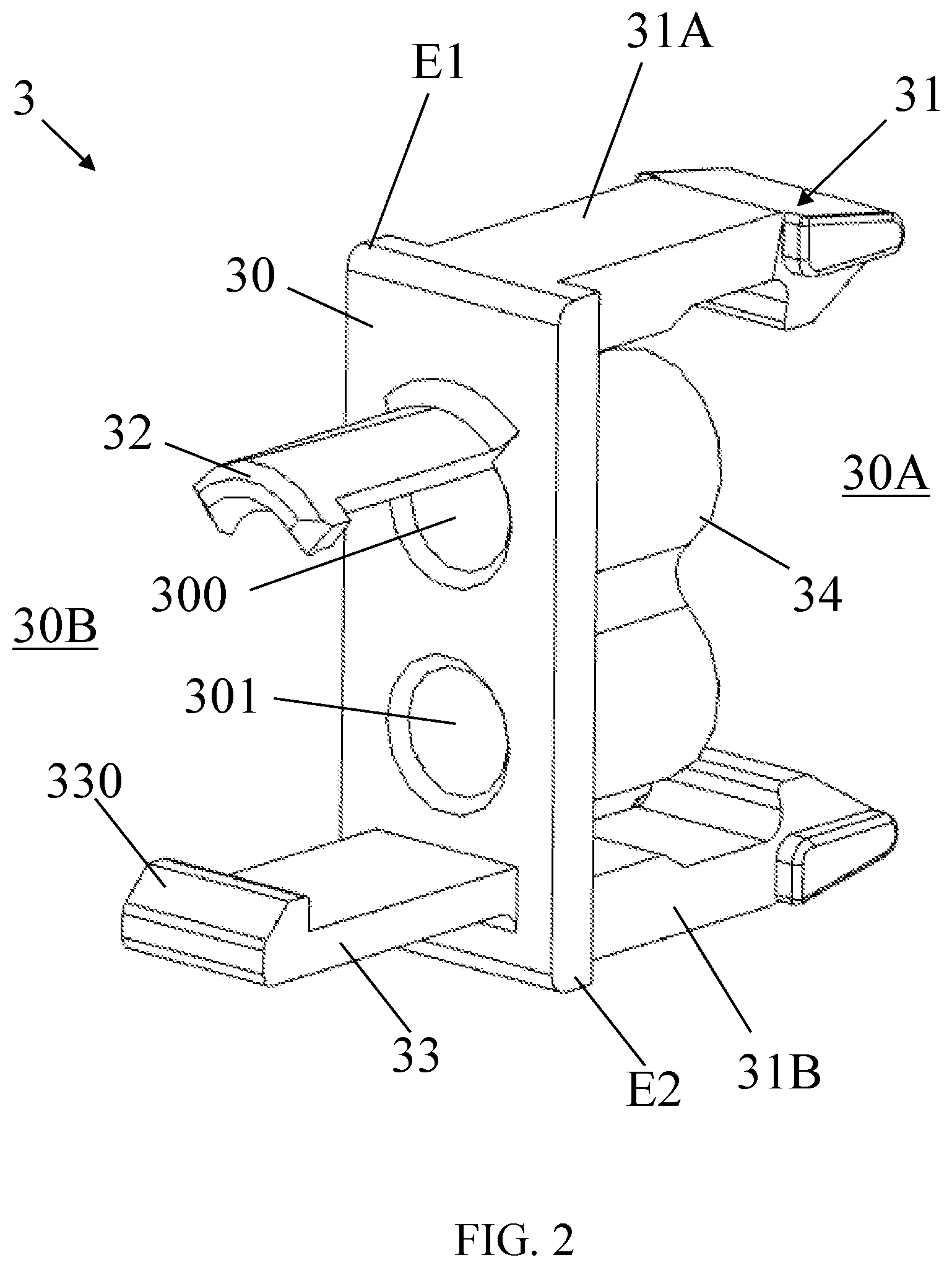 Patent US12504585 Figure 2 – Latch structure and optical receptacle thereof