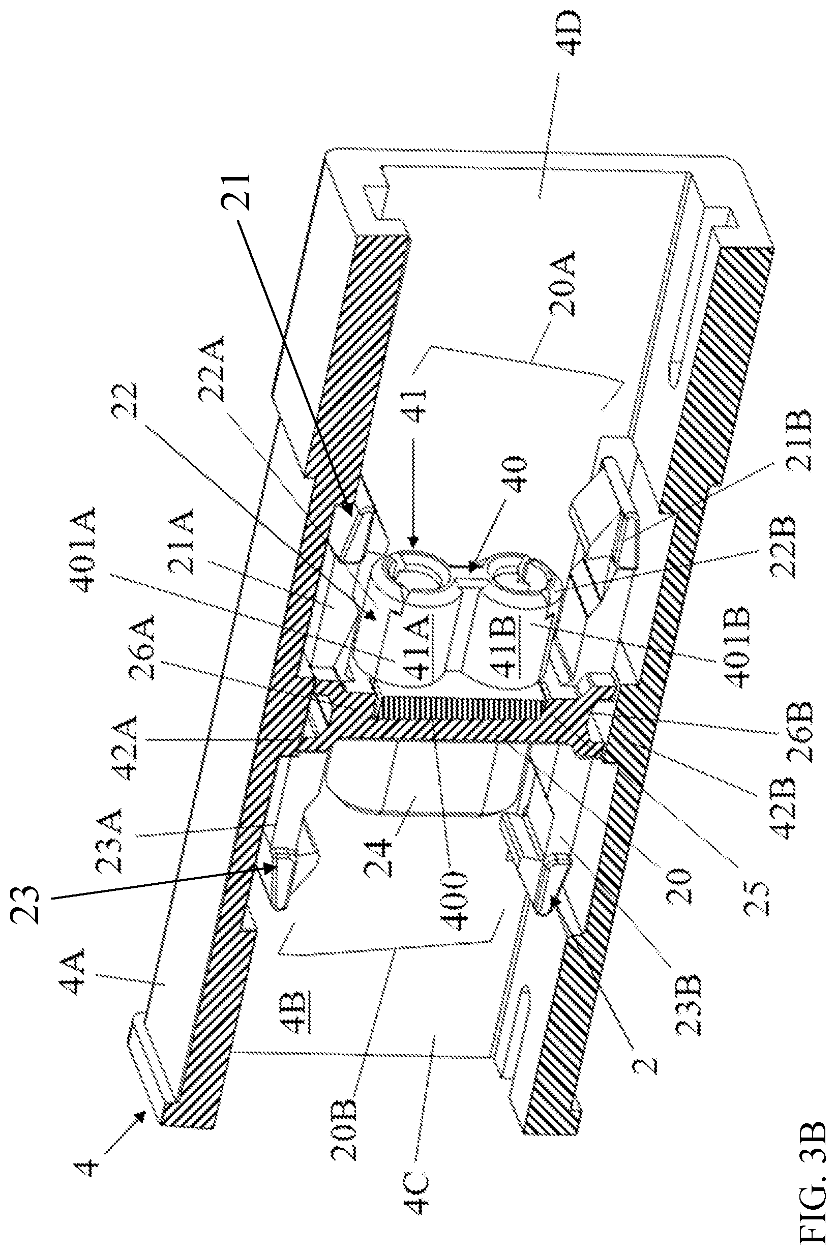 Patent US12504585 Figure 4 – Latch structure and optical receptacle thereof