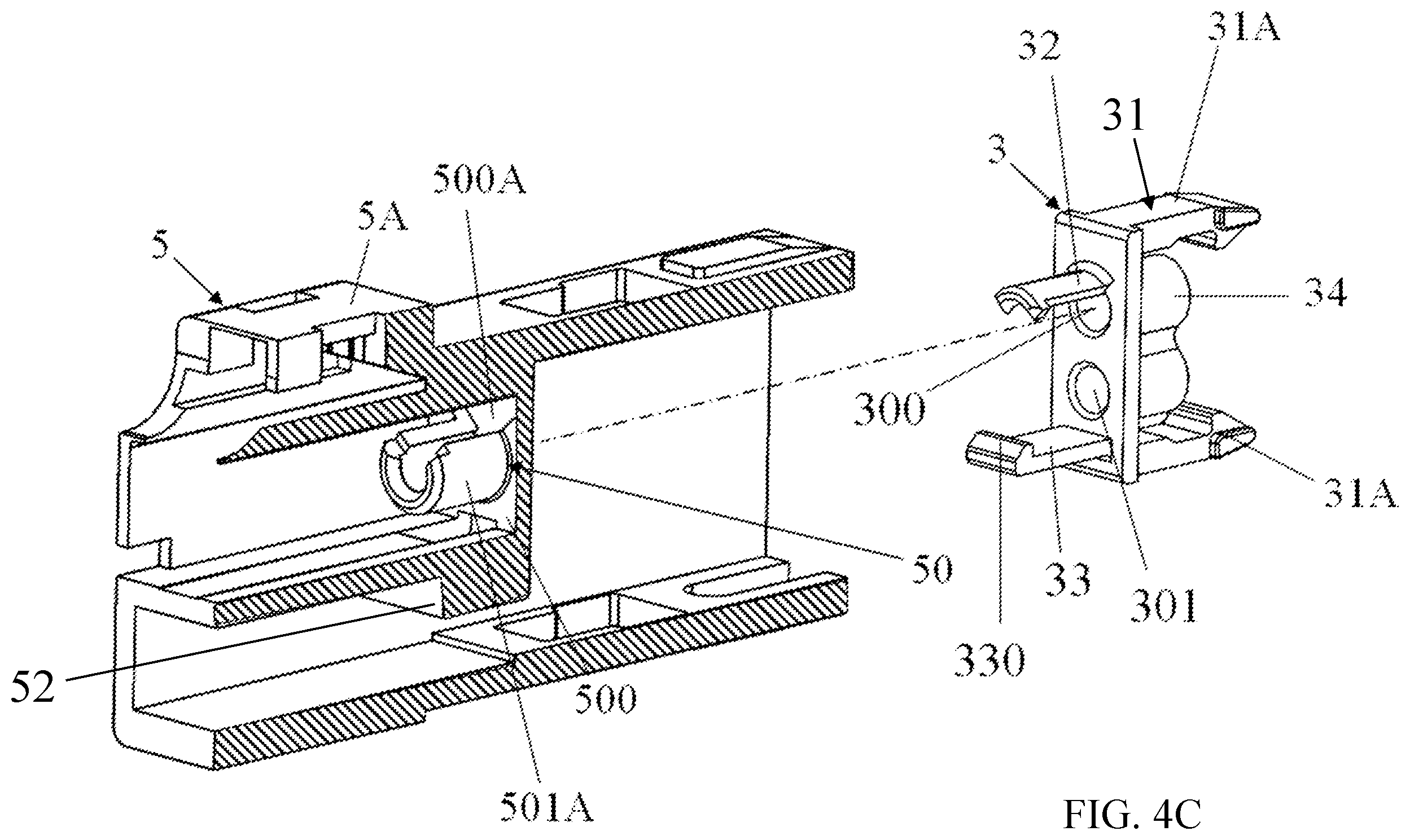 Patent US12504585 Figure 7 – Latch structure and optical receptacle thereof