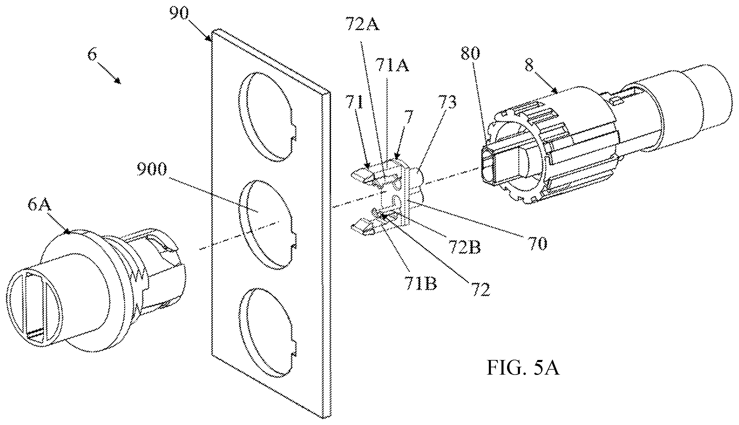 Patent US12504585 Figure 8 – Latch structure and optical receptacle thereof