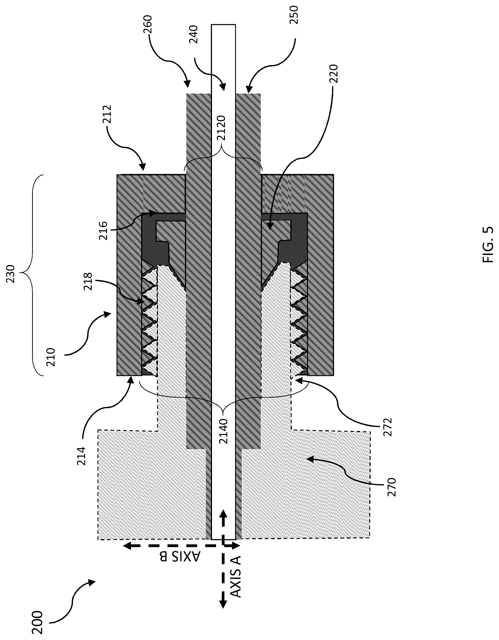 Patent US12504587 Figure 5 – Sealable fiber optic cable connection system