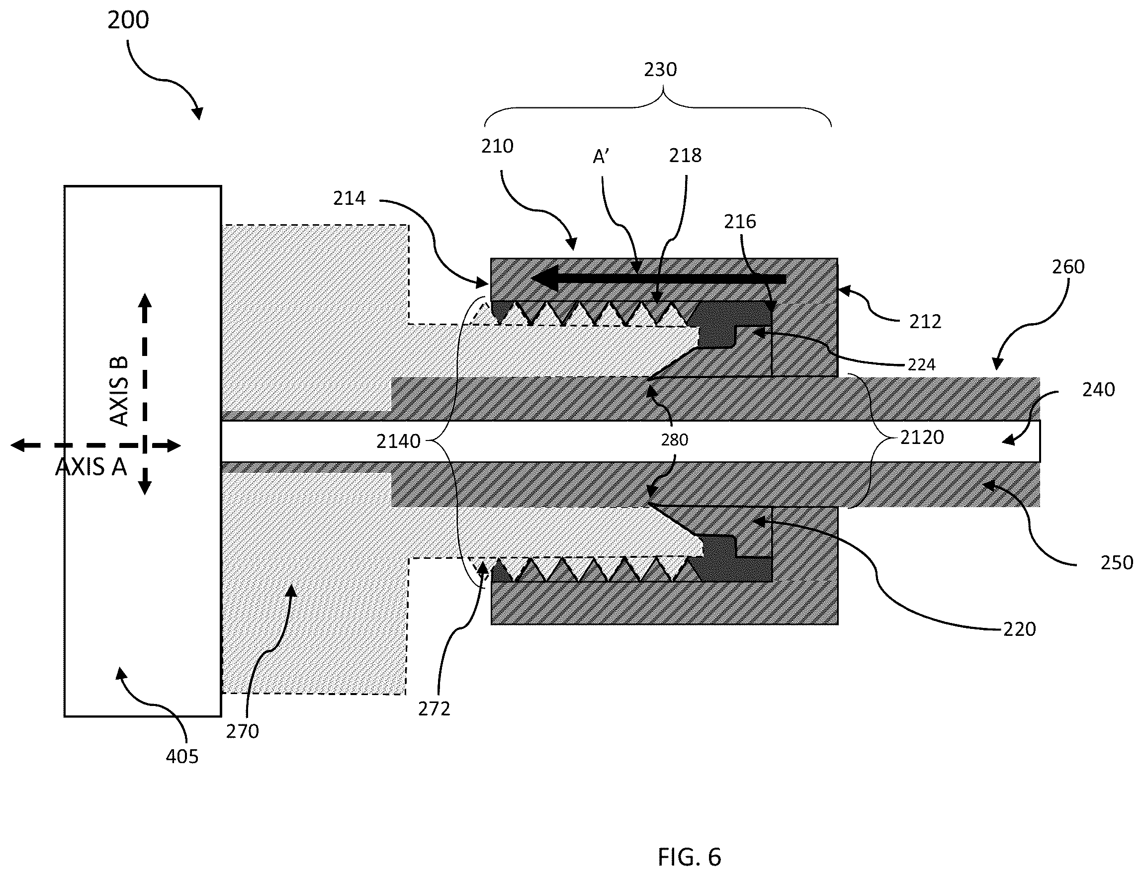 Patent US12504587 Figure 6 – Sealable fiber optic cable connection system