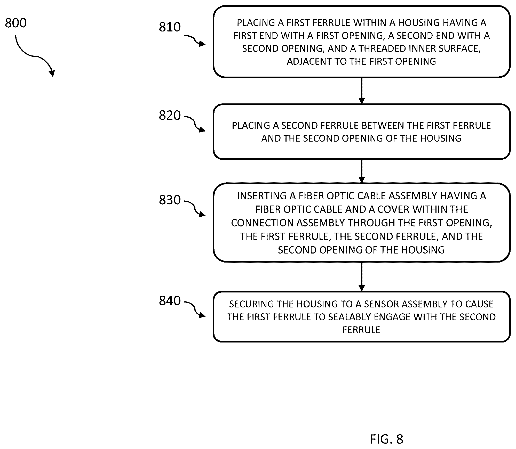 Patent US12504587 Figure 8 – Sealable fiber optic cable connection system