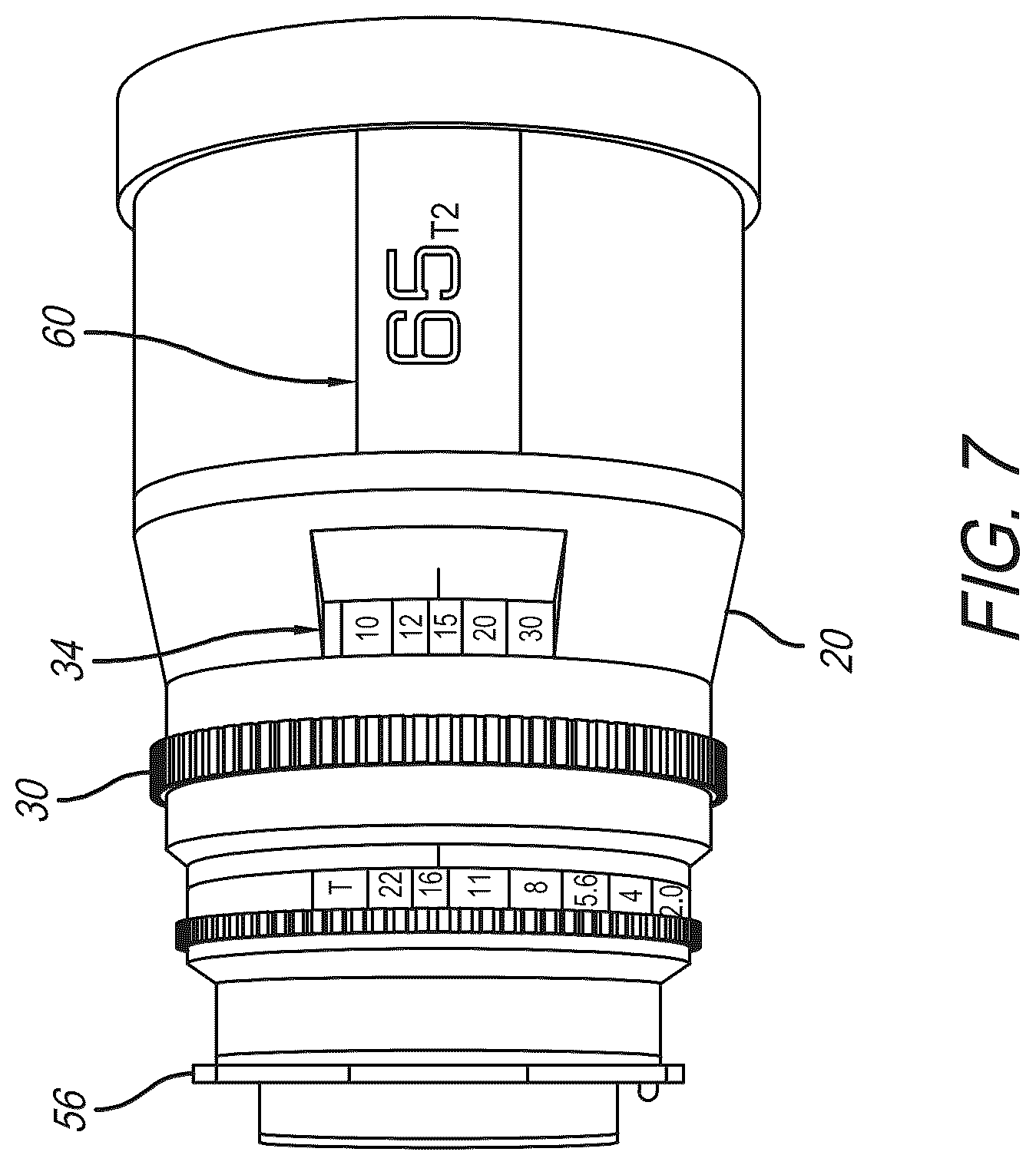 Patent US12504602 Figure 7 – Modular lens system for motion picture camera applications